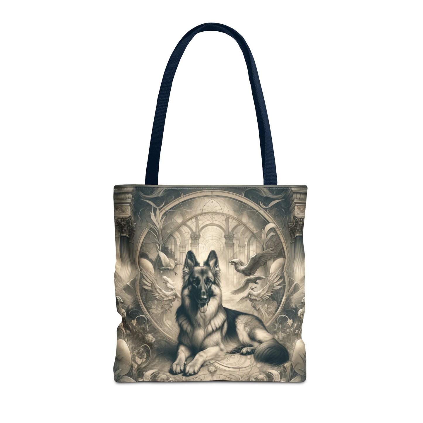 Dreamy fantasy and rococo German Shepherd Tote Bag