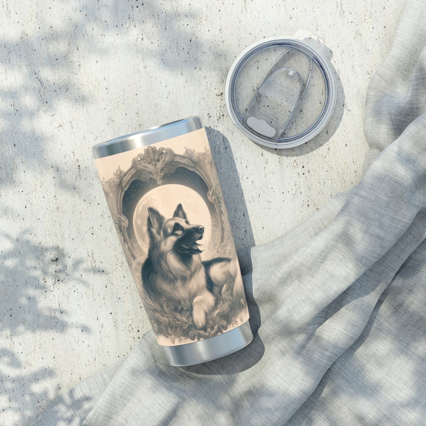 Dreamy fantasy and rococo German Shepherd 20oz Tumbler