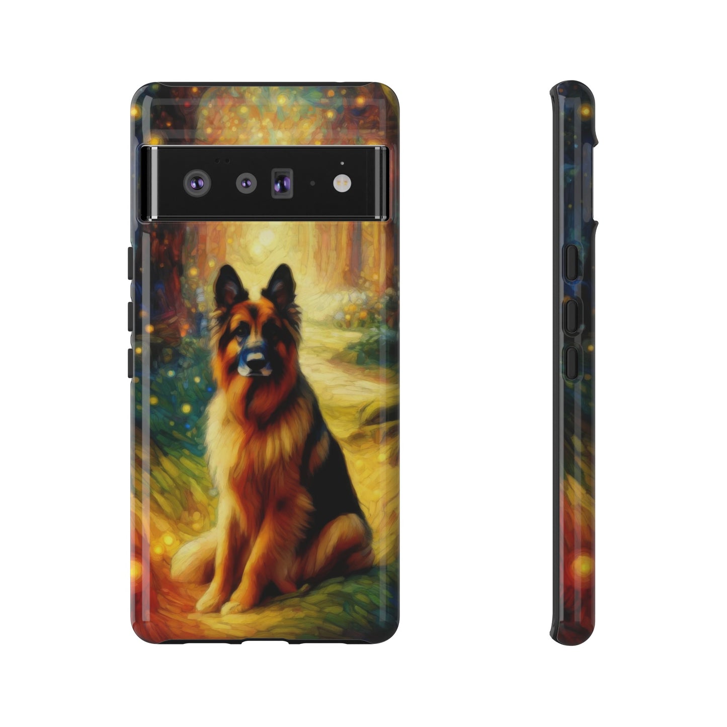 Neo-impressionism and fairy tale German Shepherd Phone Case