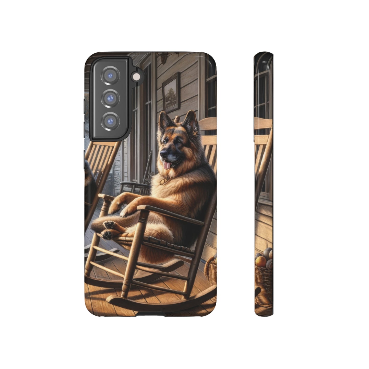 German Shepherd on the Porch Tough Phone Case