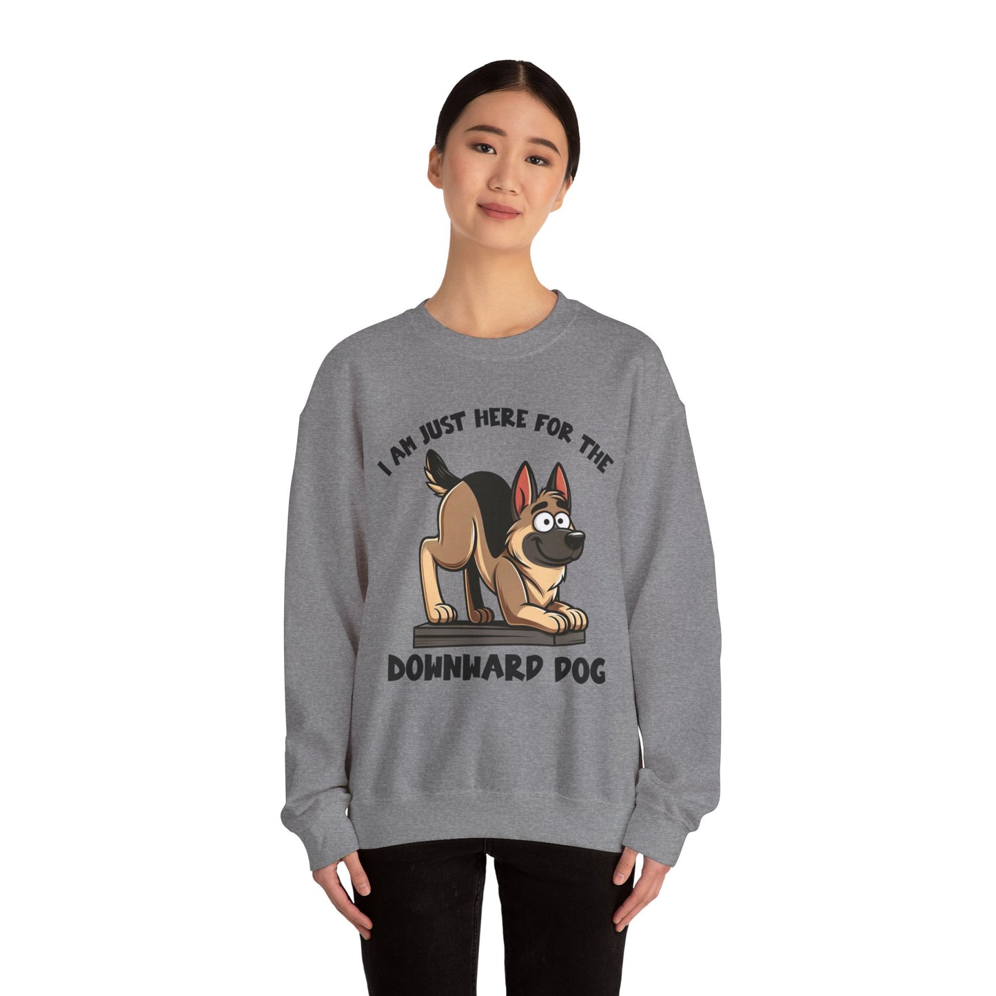 DownWard Dog Sweatshirt (10 colors) (German Shepherd)