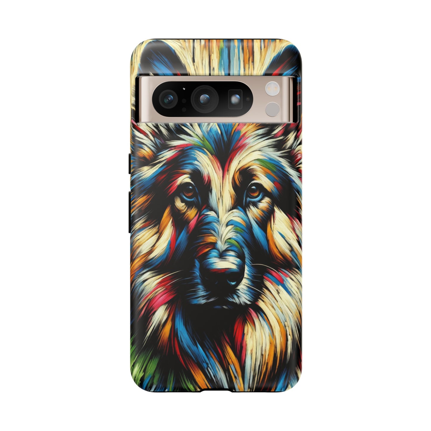 Fauvism scratchboard technique German Shepherd Phone Case