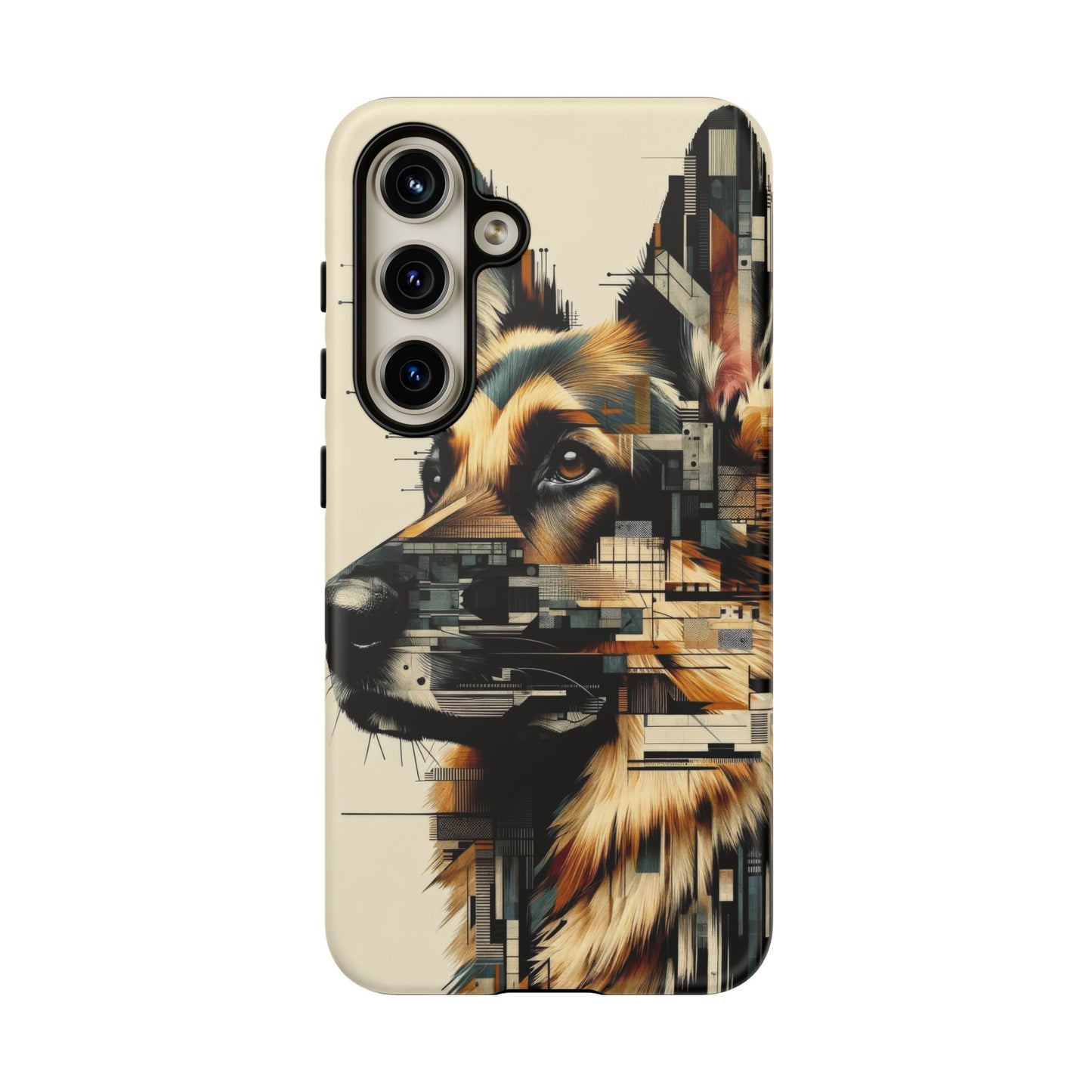 Constructivist and dadaist German Shepherd Phone Case