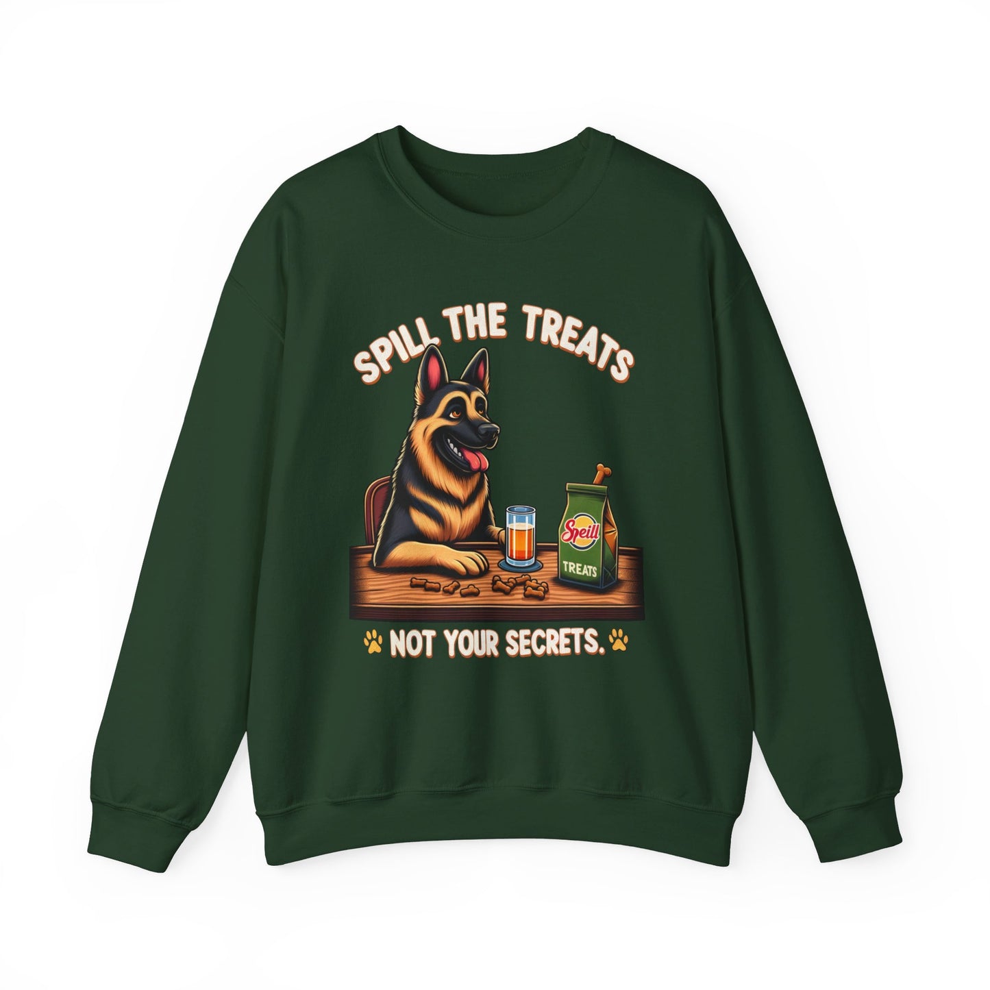 Spill the Treats Sweatshirt (10 colors) (German Shepherd)