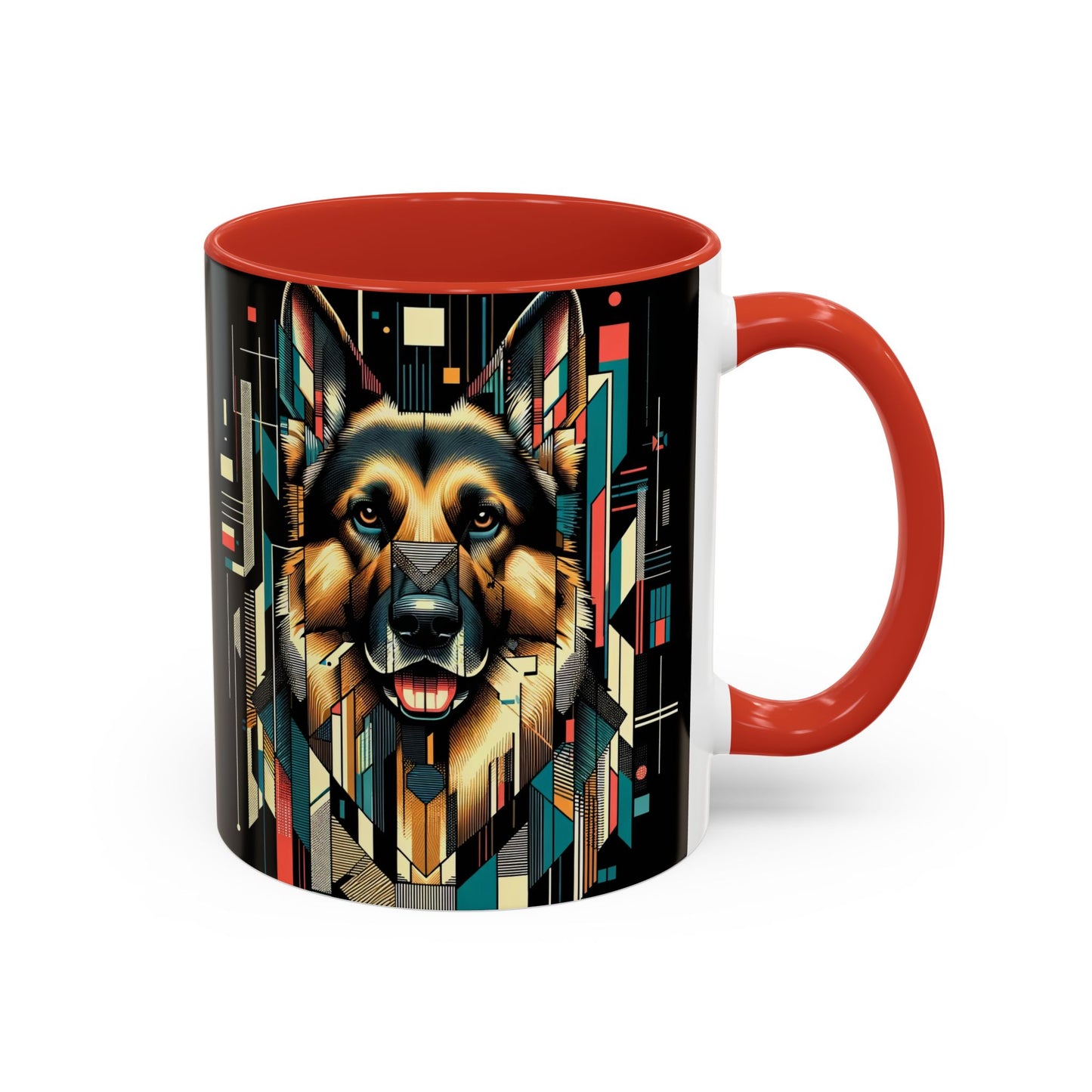 Constructivist and dadaist German Shepherd Coffee Mug