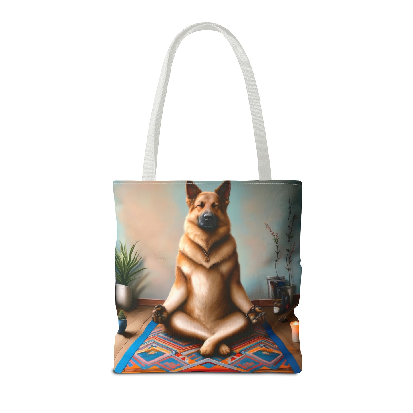 German Shepherd Meditating Tote Bag