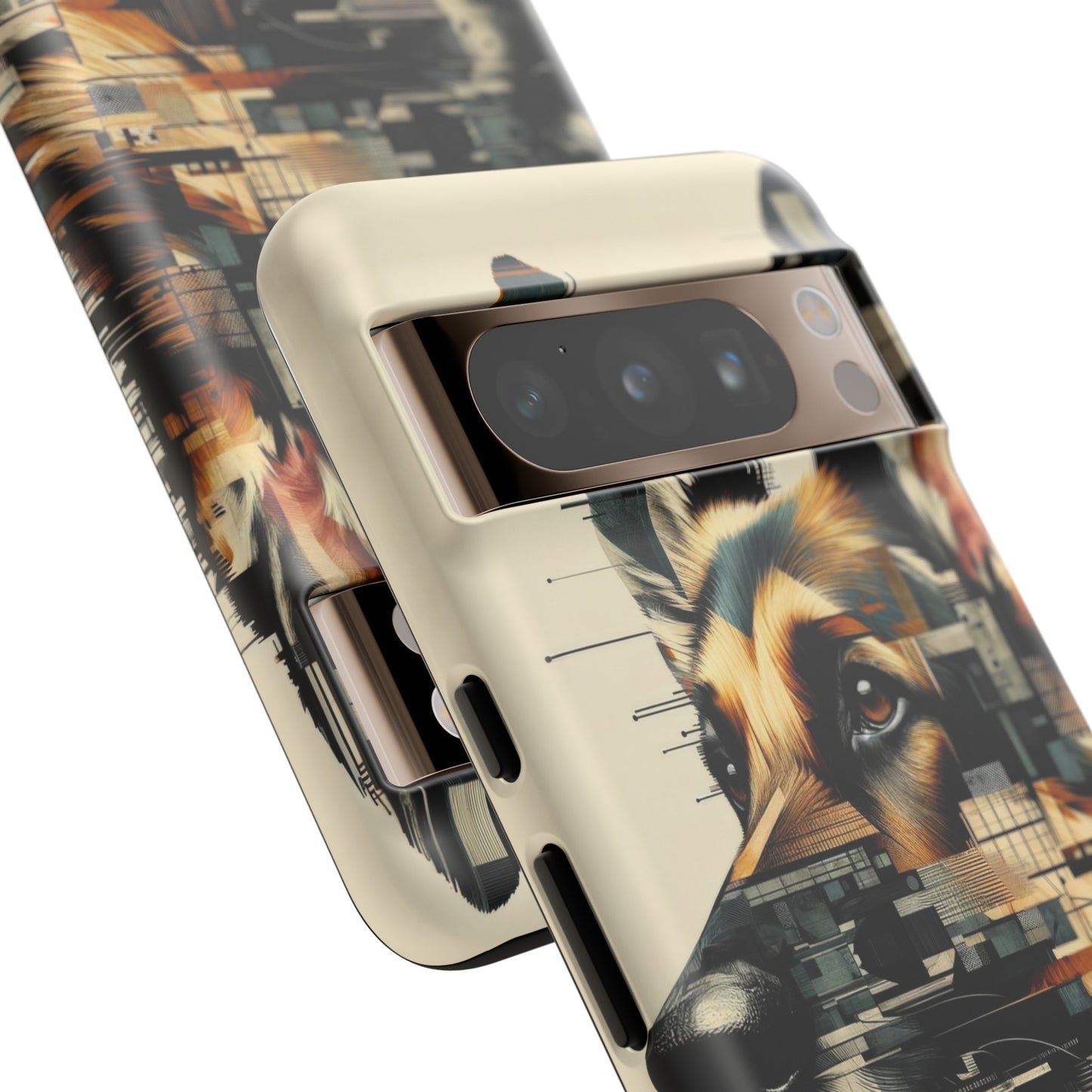 Constructivist and dadaist German Shepherd Phone Case