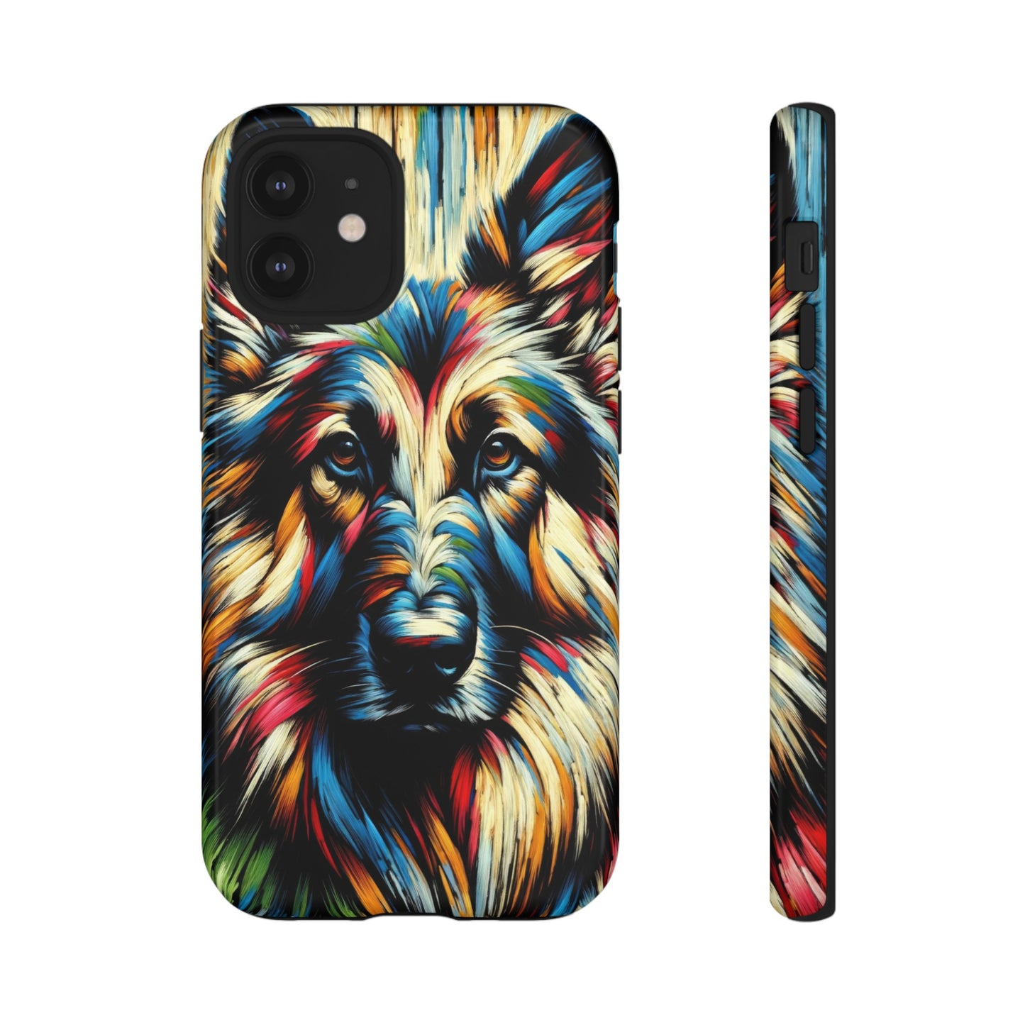 Fauvism scratchboard technique German Shepherd Phone Case