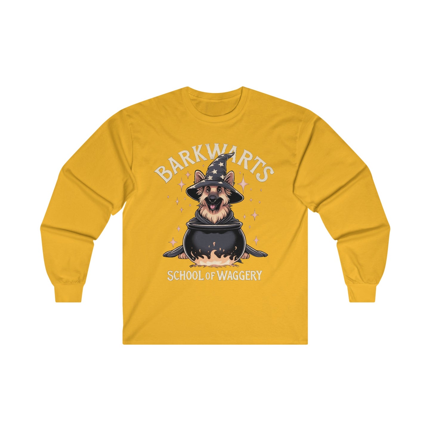 BarkWarts School of Waggery Long Sleeve Shirt (20 colors) (German Shepherd)