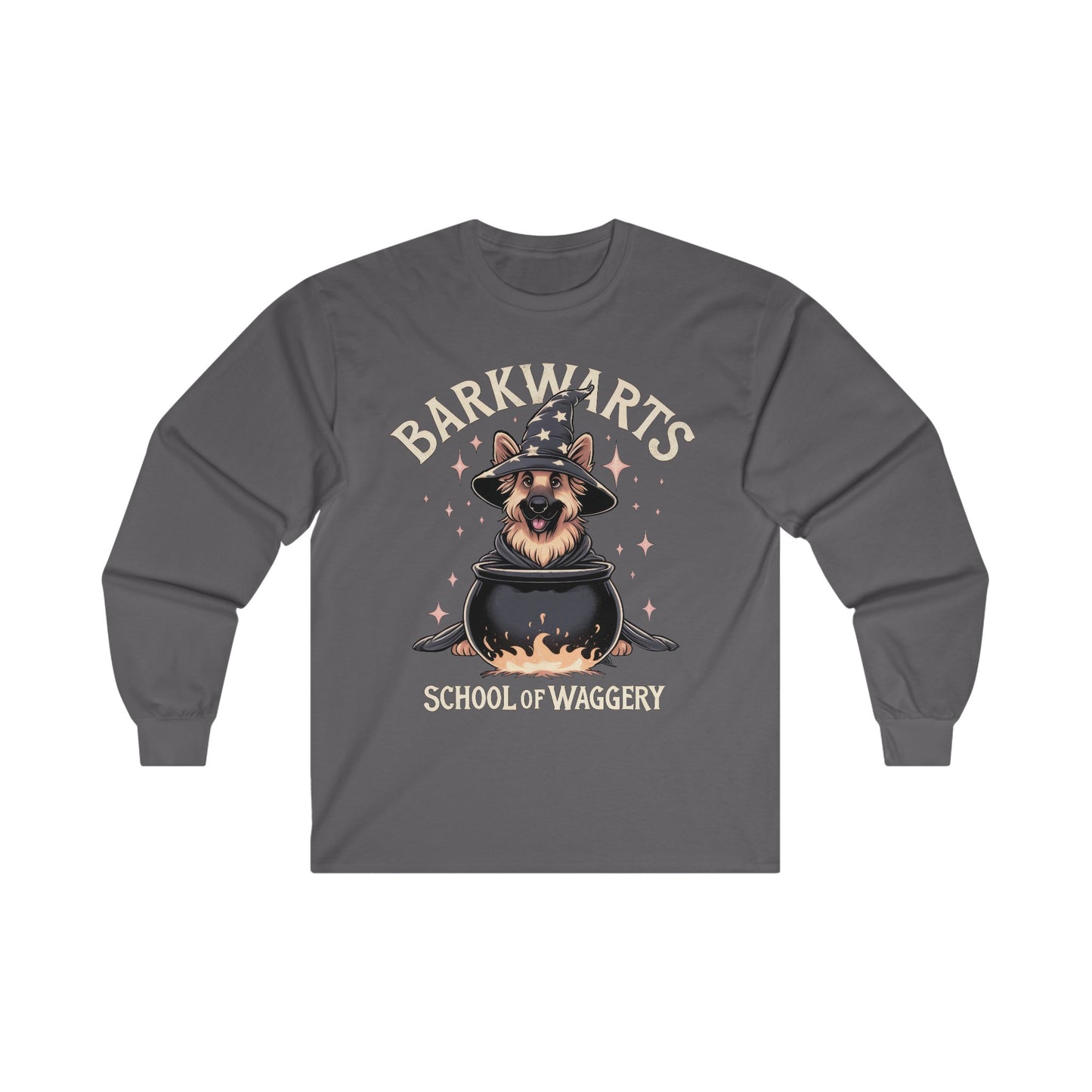 BarkWarts School of Waggery Long Sleeve Shirt (20 colors) (German Shepherd)