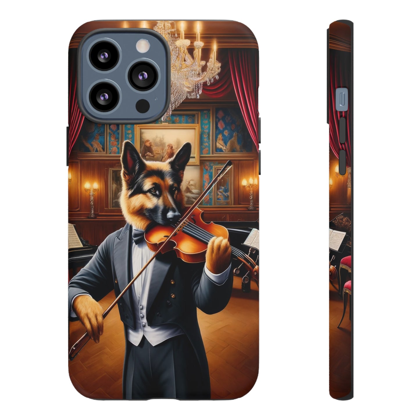 German Shepherd Playing the Violin Phone Case