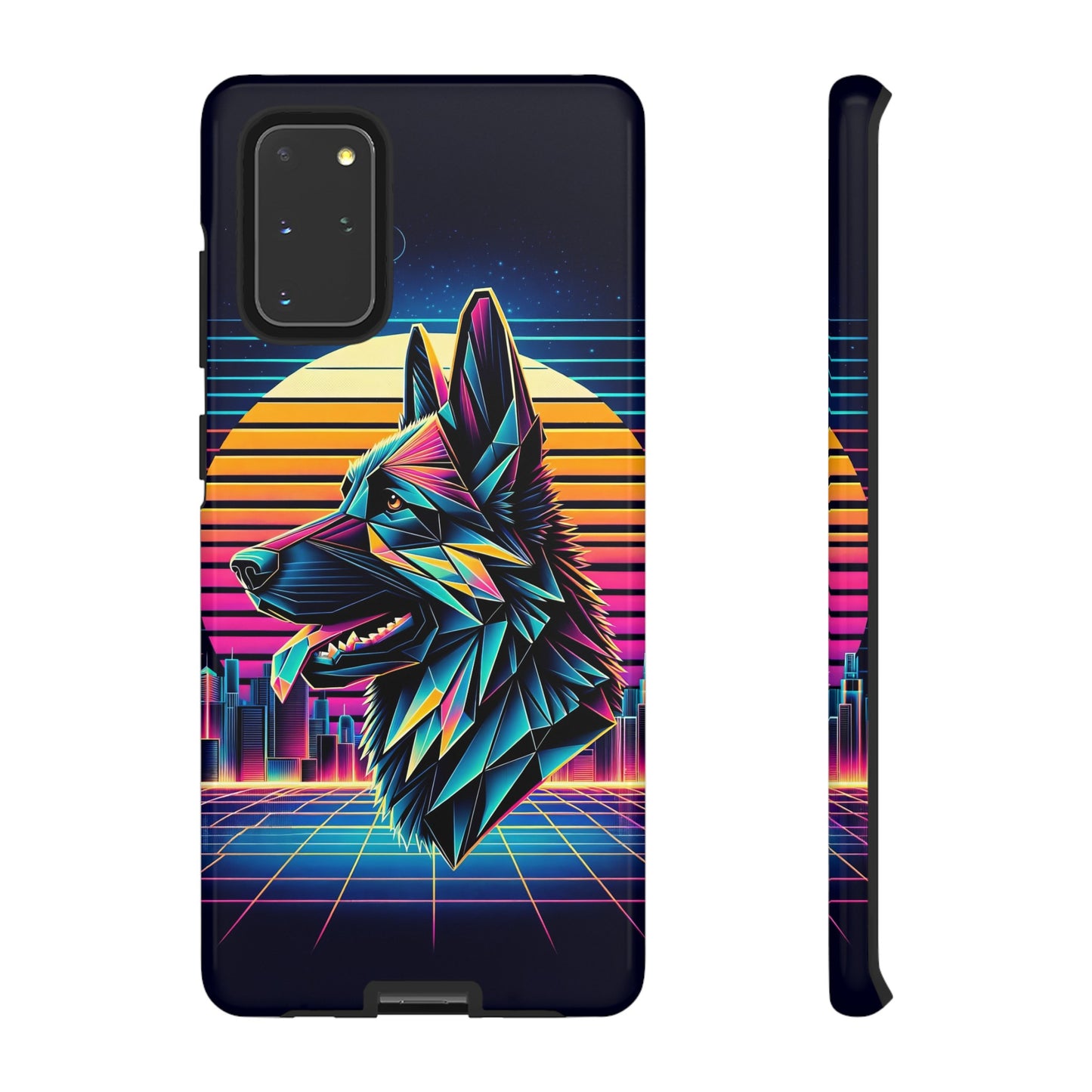 Origami and polyart German Shepherd Phone Case