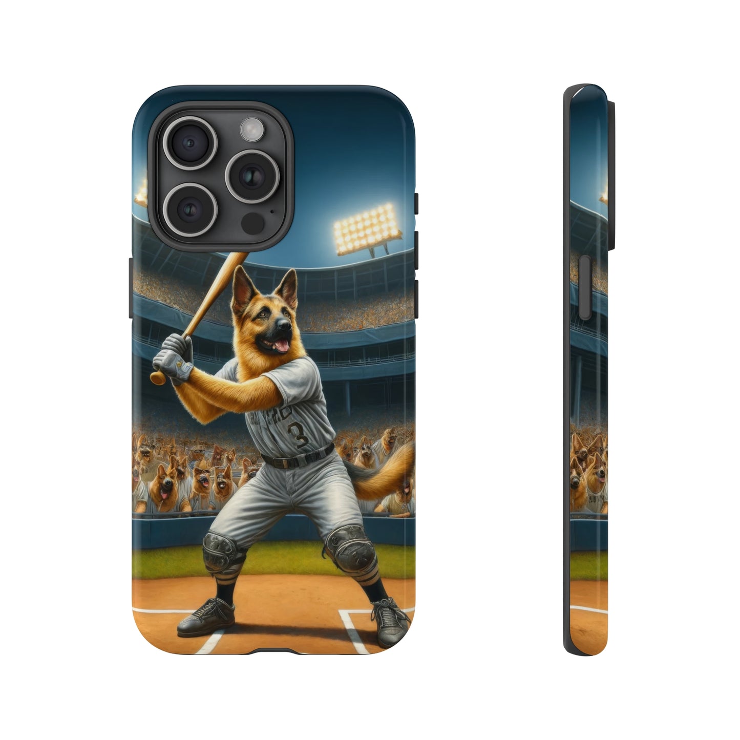 German Shepherd Playing Baseball Tough Phone Case