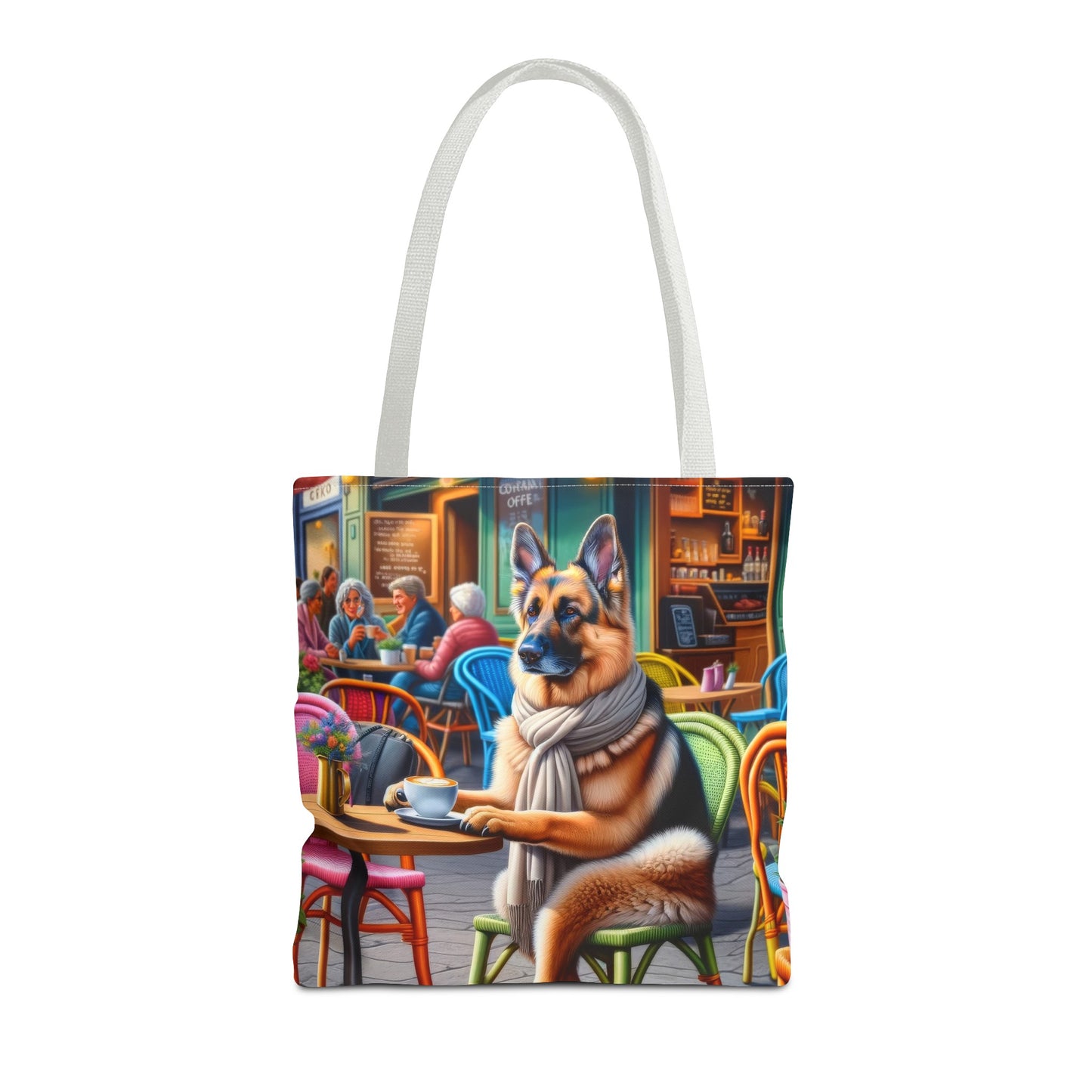 German Shepherd Drinking Tote Bag