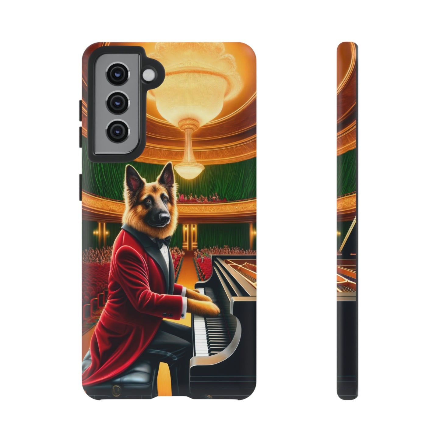 German Shepherd Playing the Piano Phone Case
