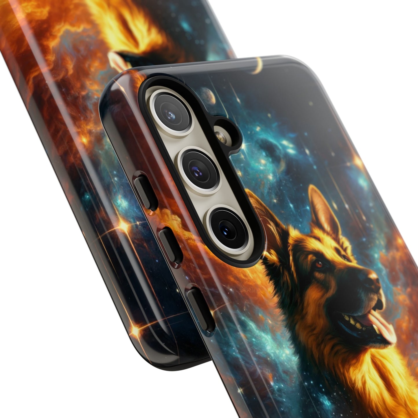 Sci-fi and stars-themed German Shepherd Phone Case