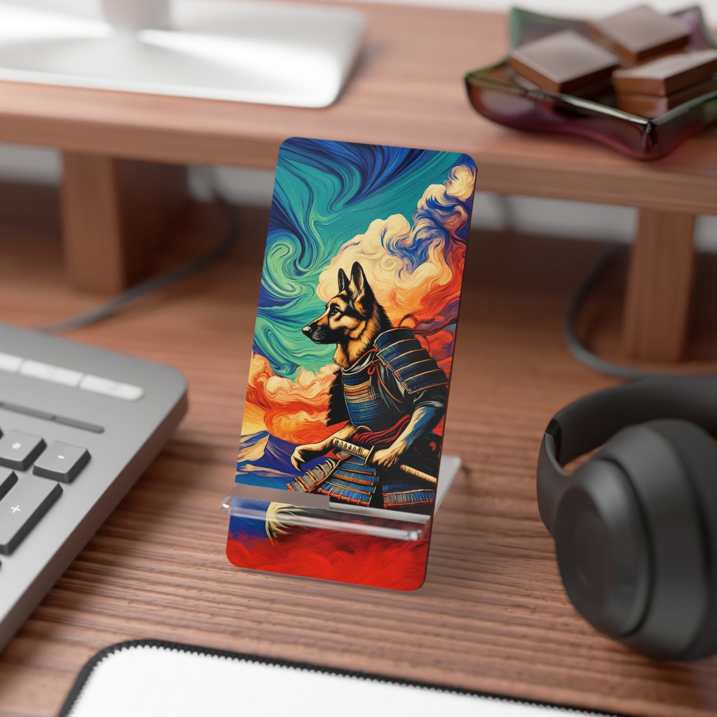 Samurai German Shepherd Smartphone Stand