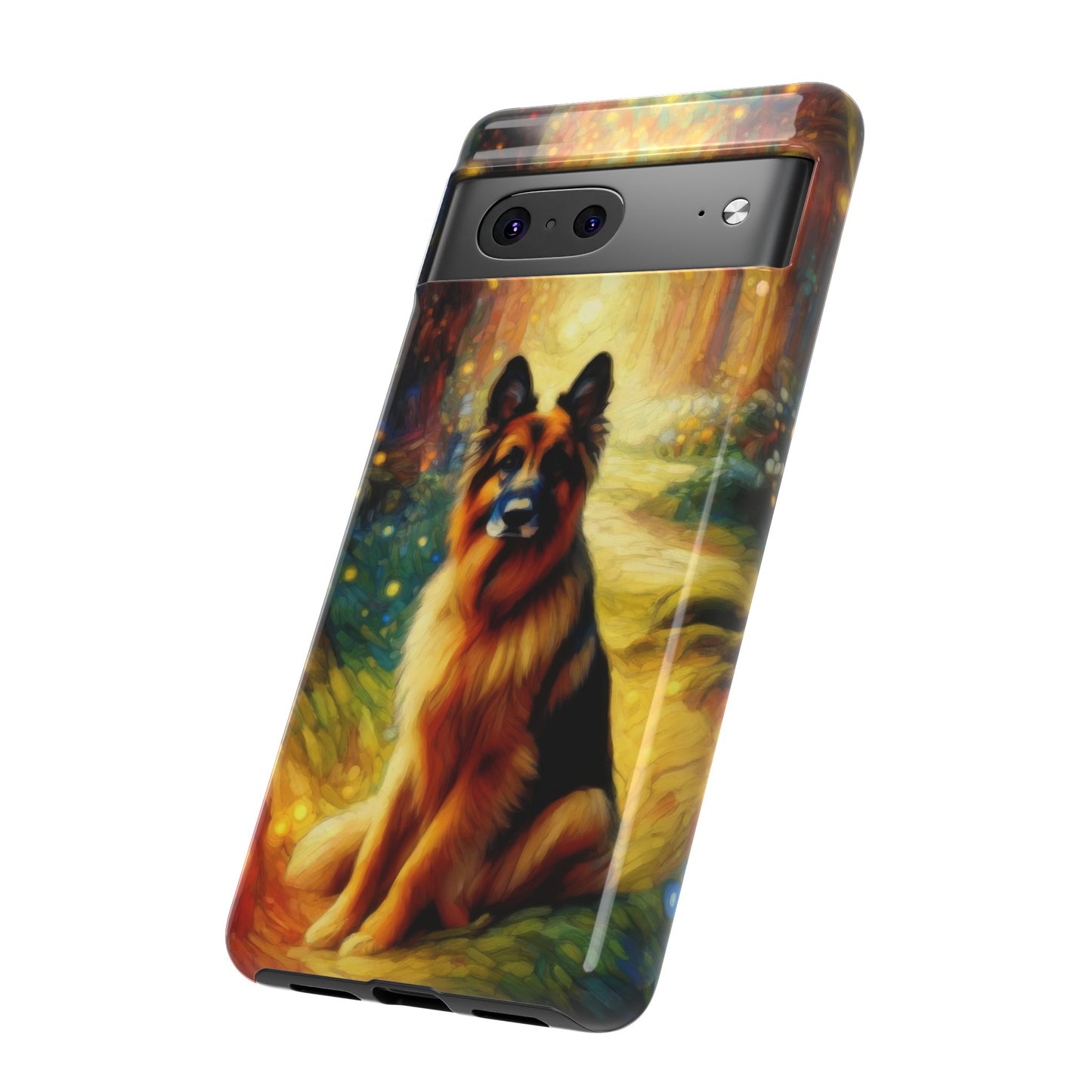 Neo-impressionism and fairy tale German Shepherd Phone Case