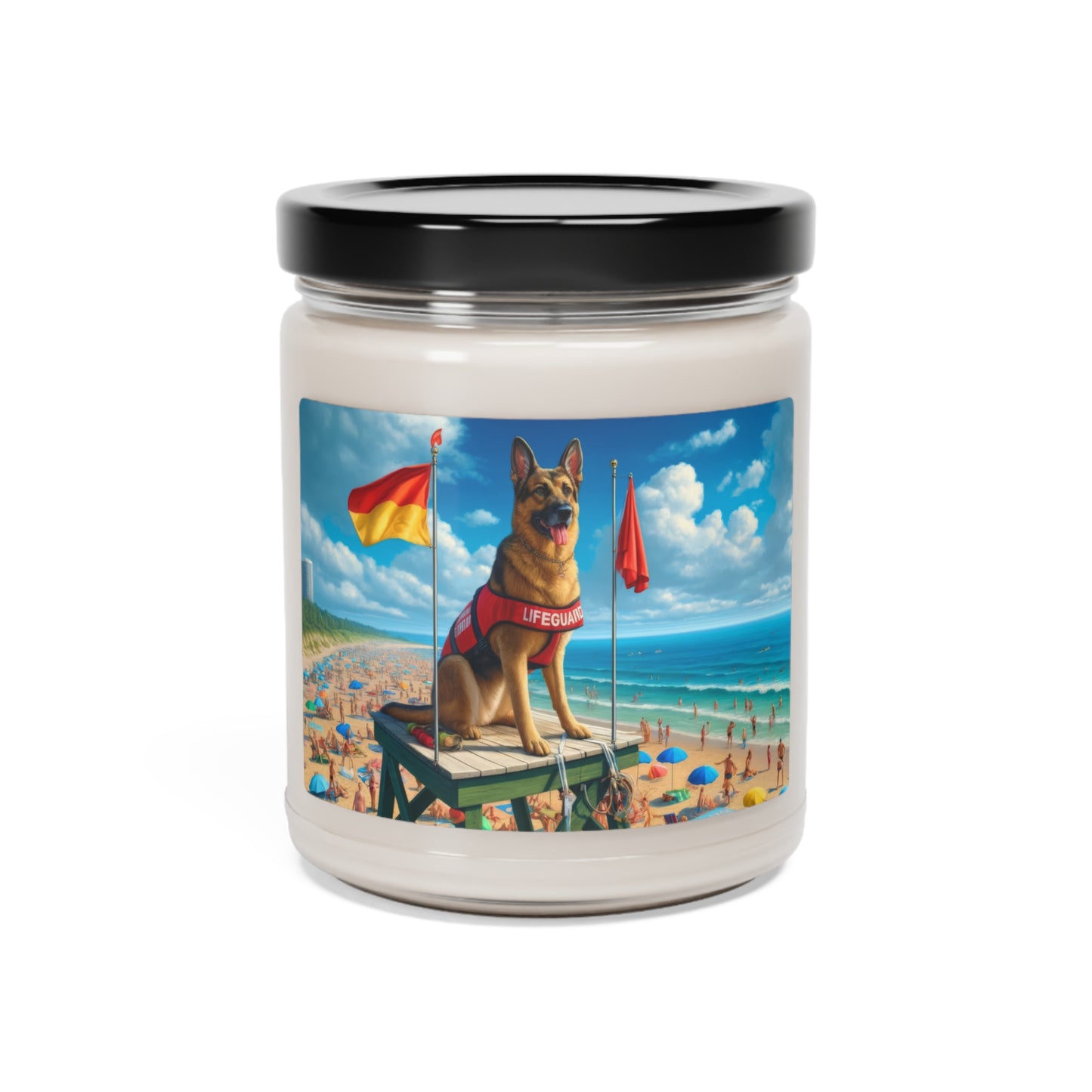 German Shepherd Lifeguard Scented Soy Candle, 9oz