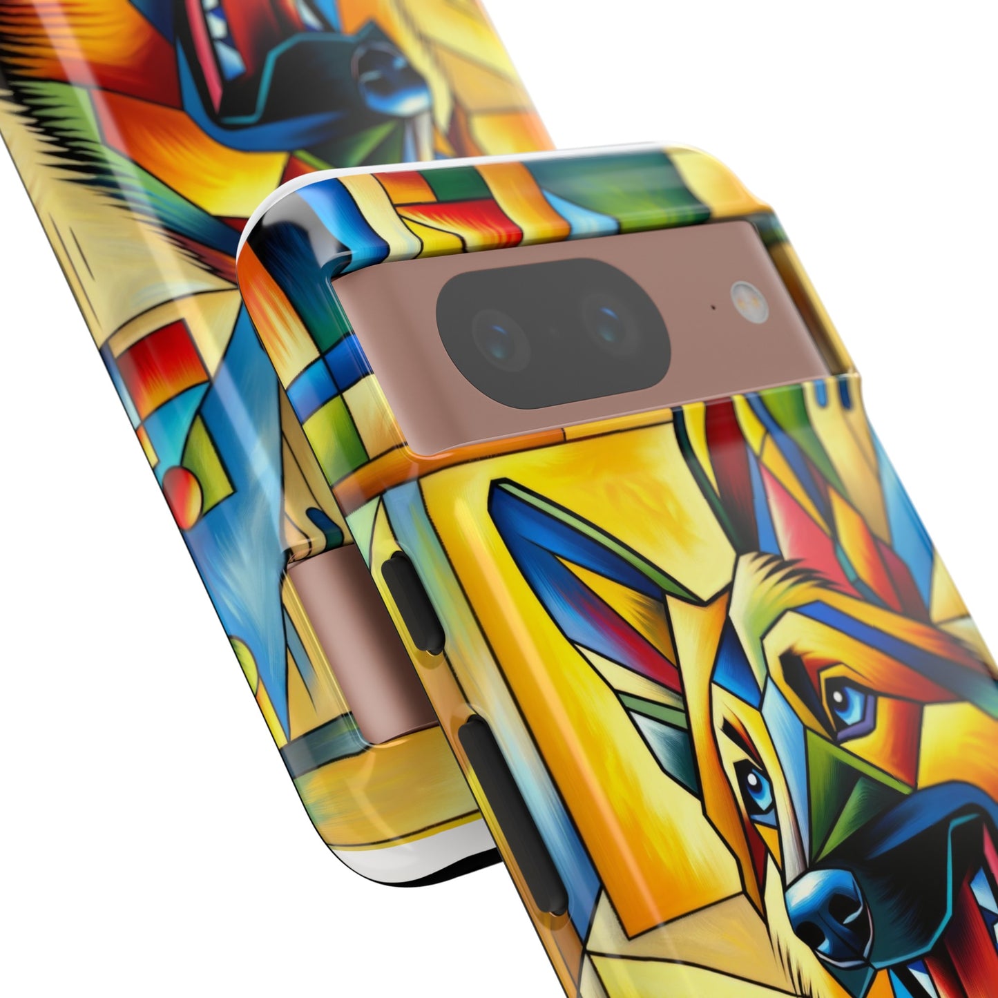 German Shepherd in Cubism Tough Phone Case