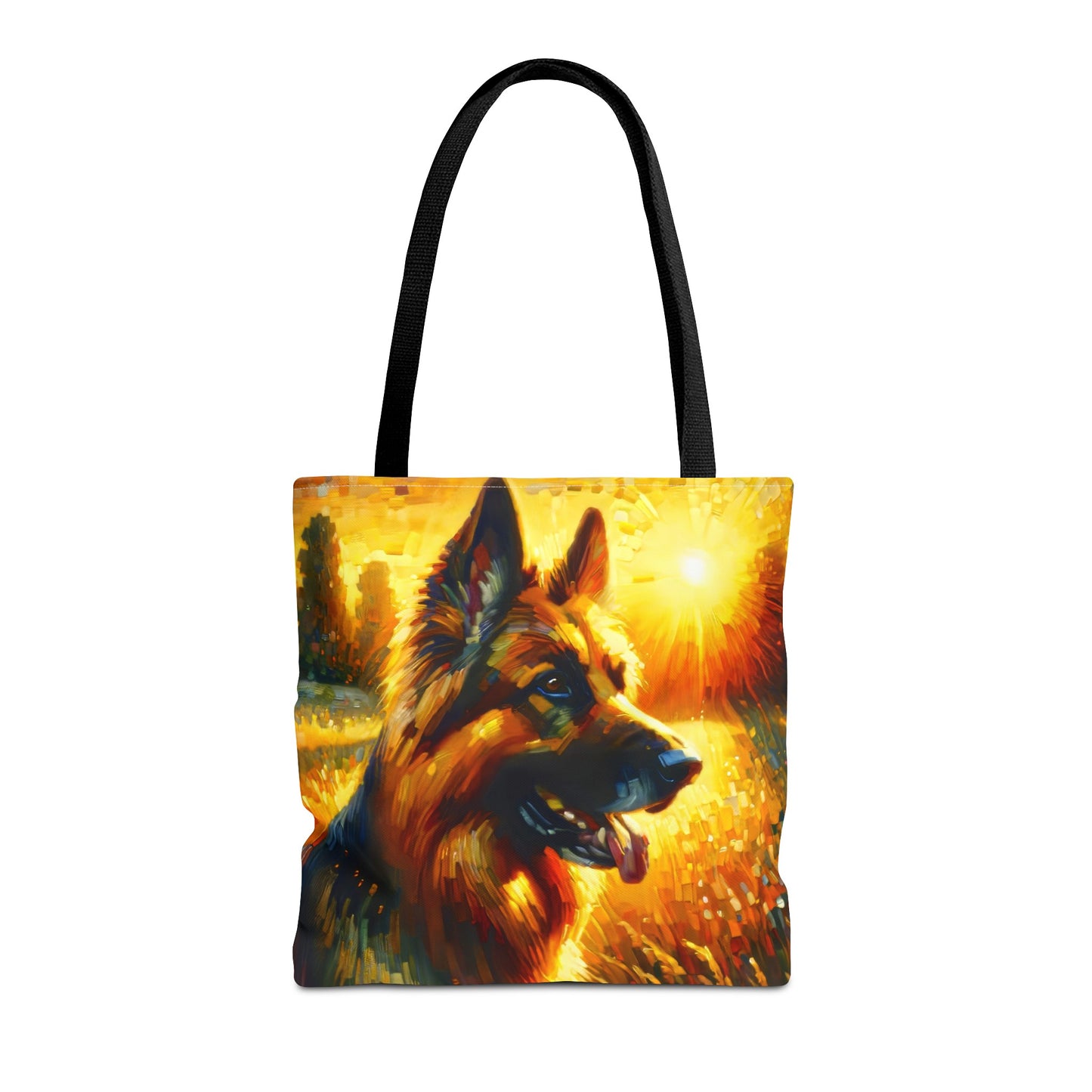 Golden hour and neo-impressionism German Shepherd Tote Bag