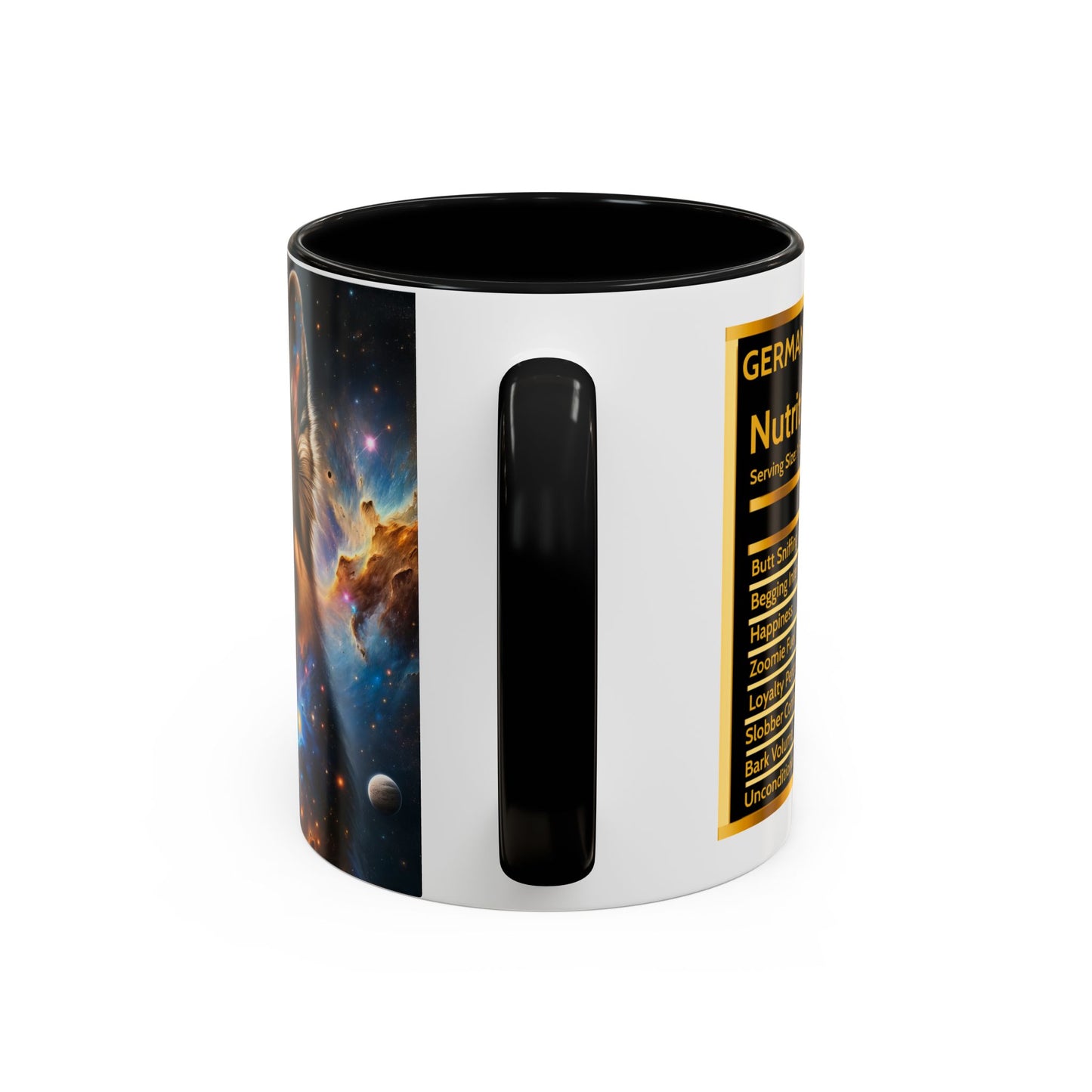 German Shepherd in Space Accent Coffee Mug, 11oz