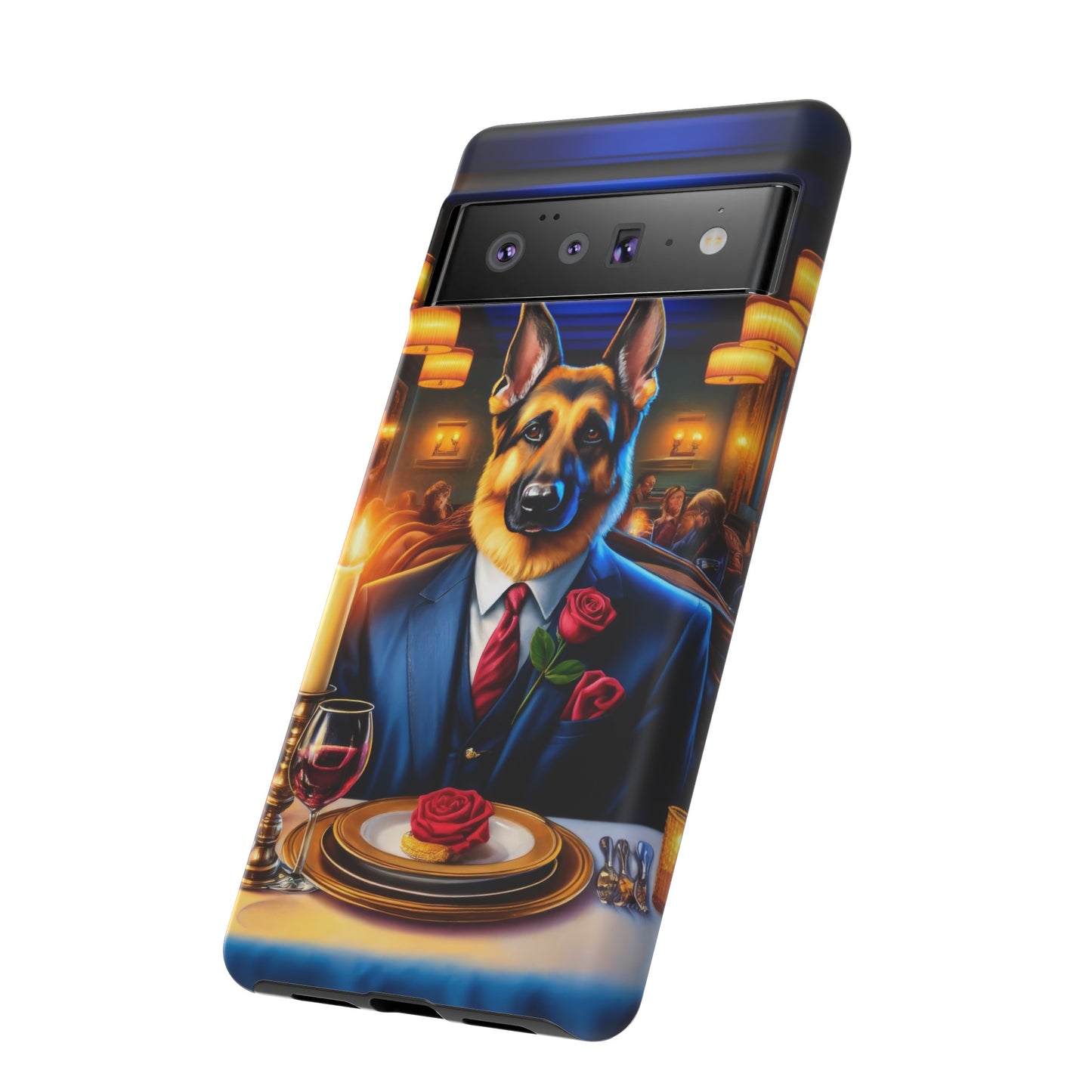 German Shepherd Going on a Date at a Restaurant Phone Case