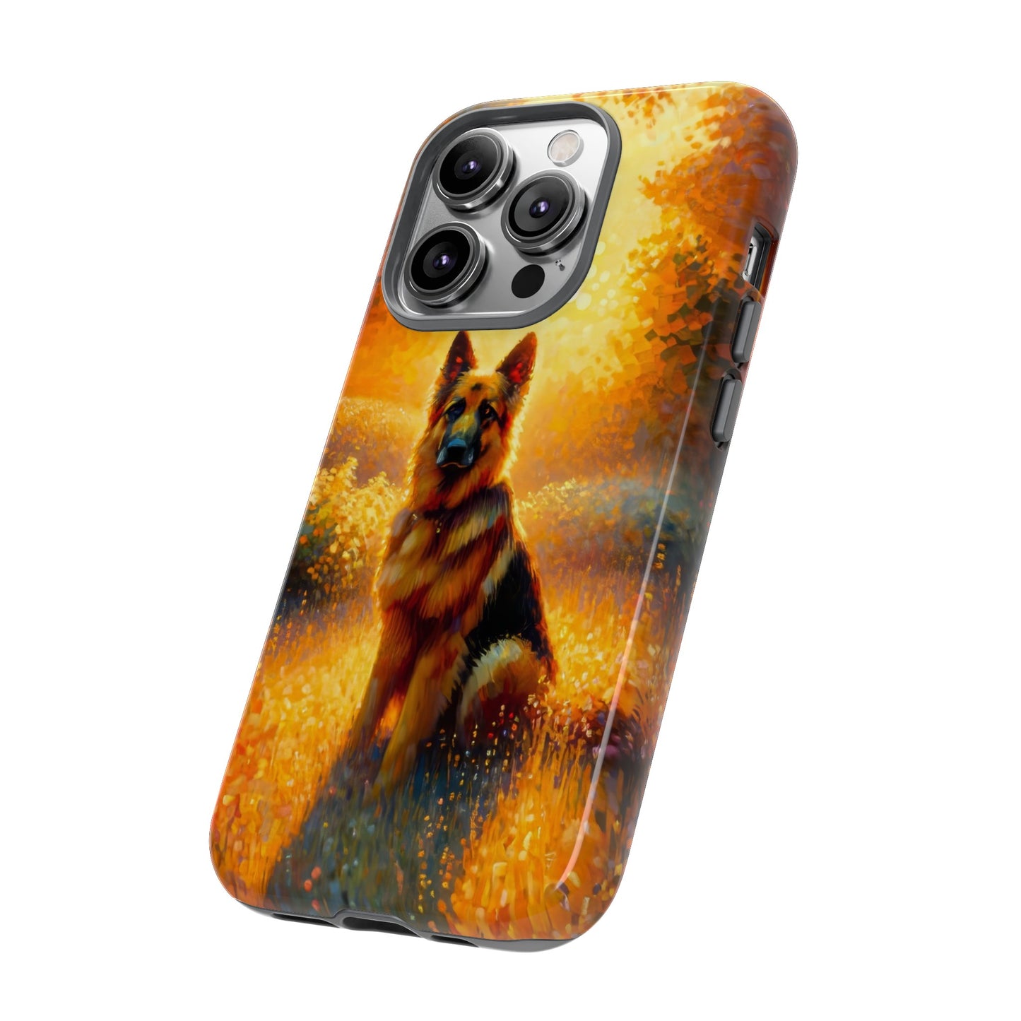 Golden hour and neo-impressionism German Shepherd Phone Case