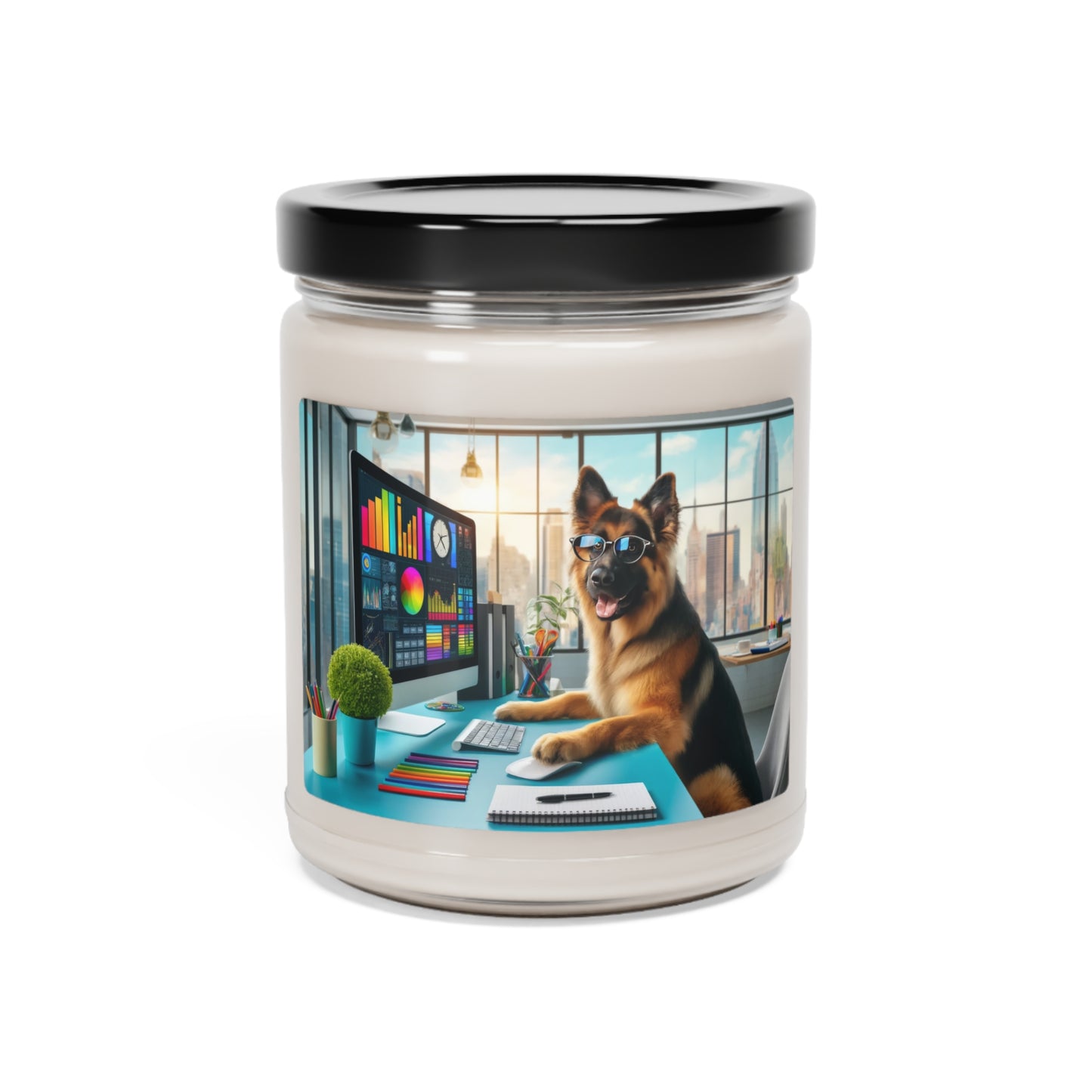 German Shepherd Working Scented Soy Candle, 9oz