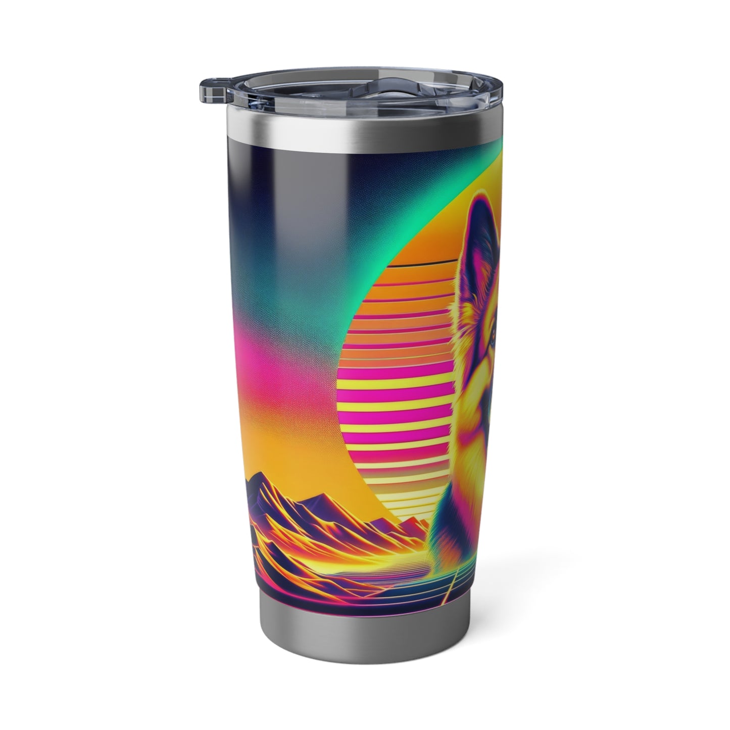 Vaporwave and golden hour German Shepherd 20oz Tumbler