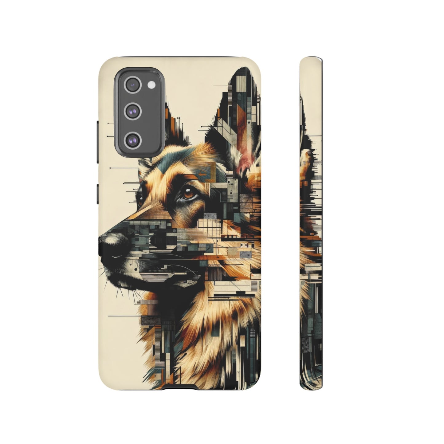 Constructivist and dadaist German Shepherd Phone Case