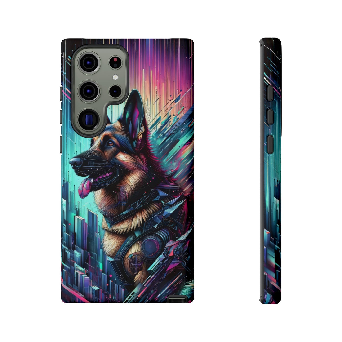 Futurism and gothic German Shepherd Phone Case