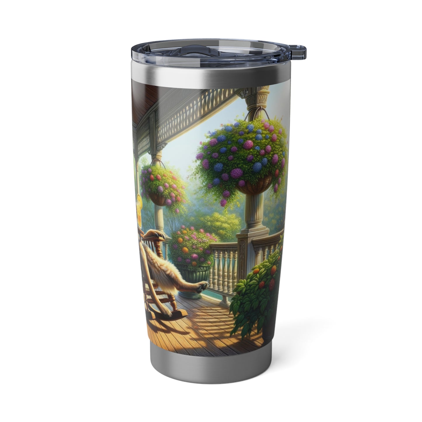 German Shepherds on the Porch 20oz Tumbler