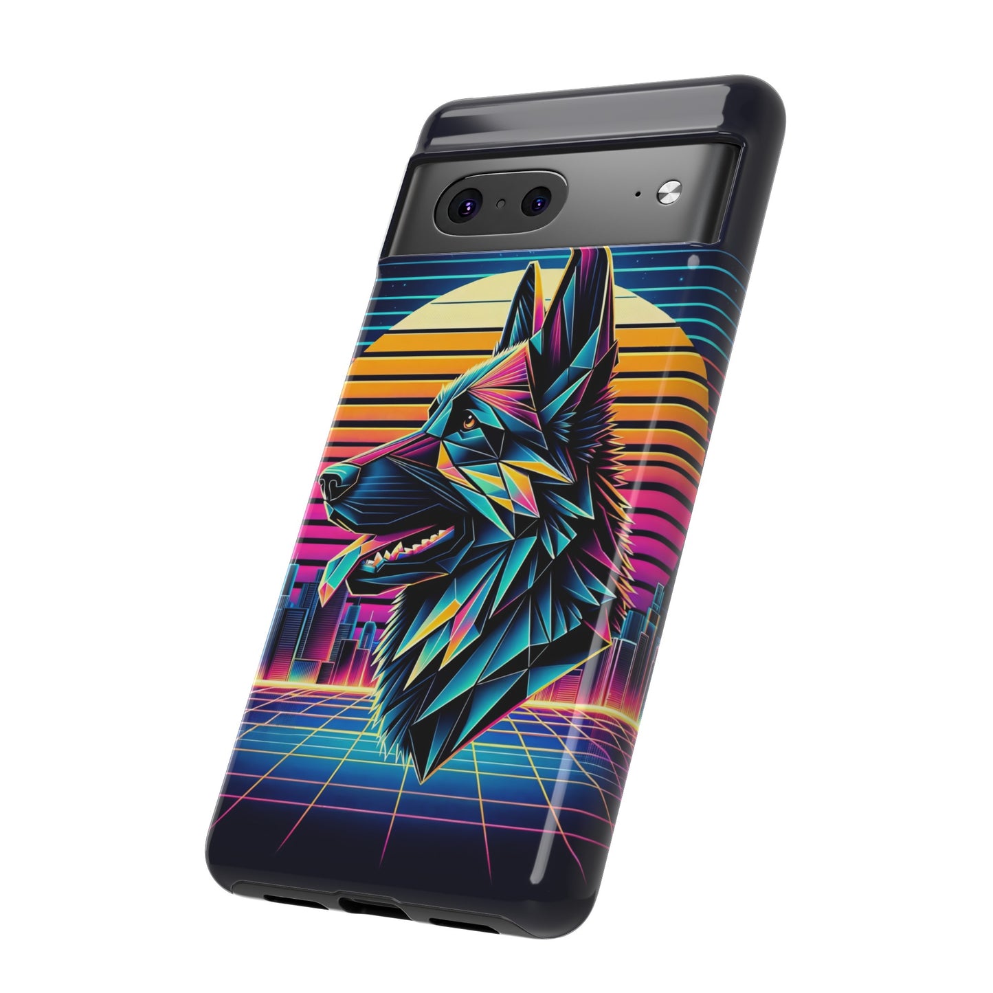 Origami and polyart German Shepherd Phone Case