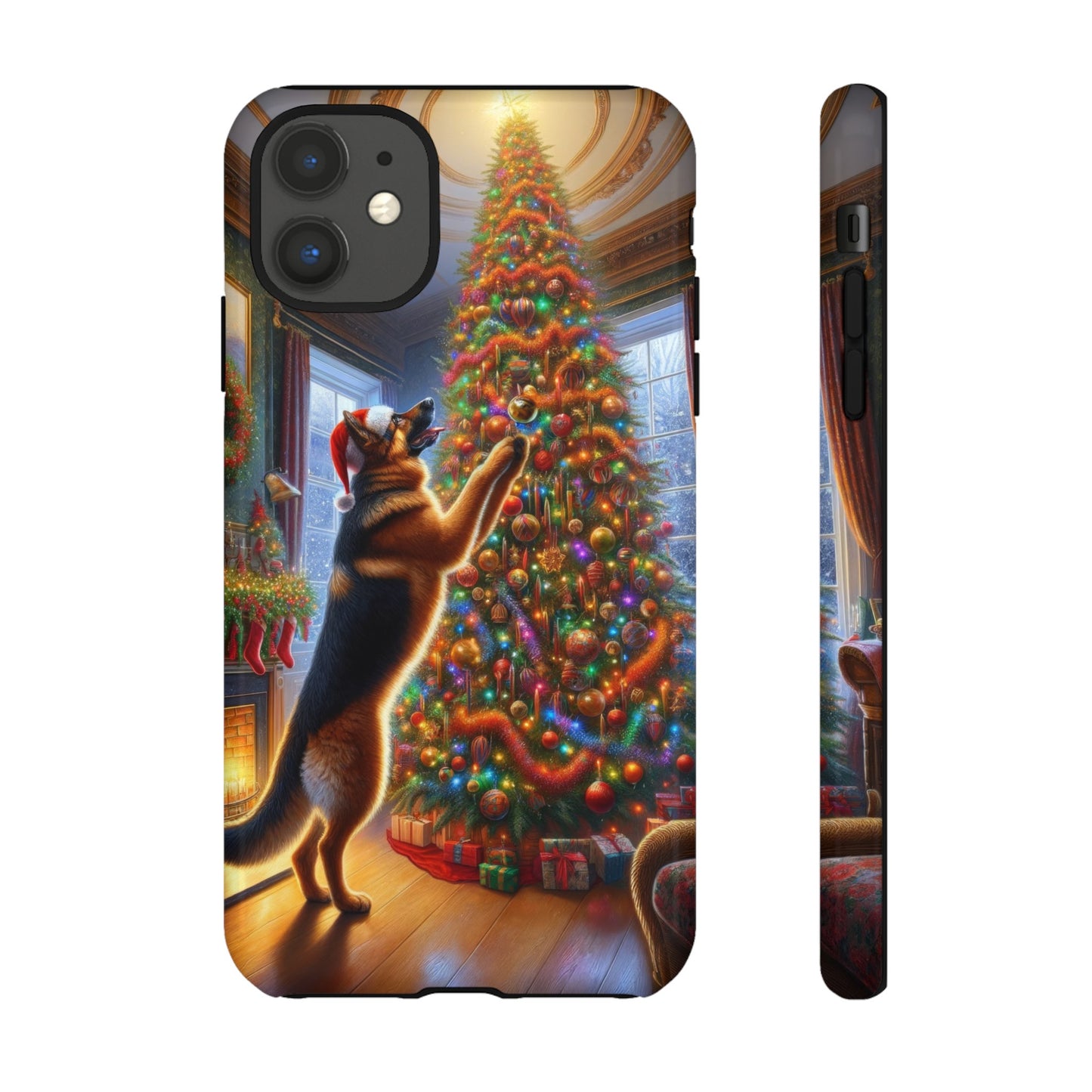 German Shepherd Christmas Tree Phone Case