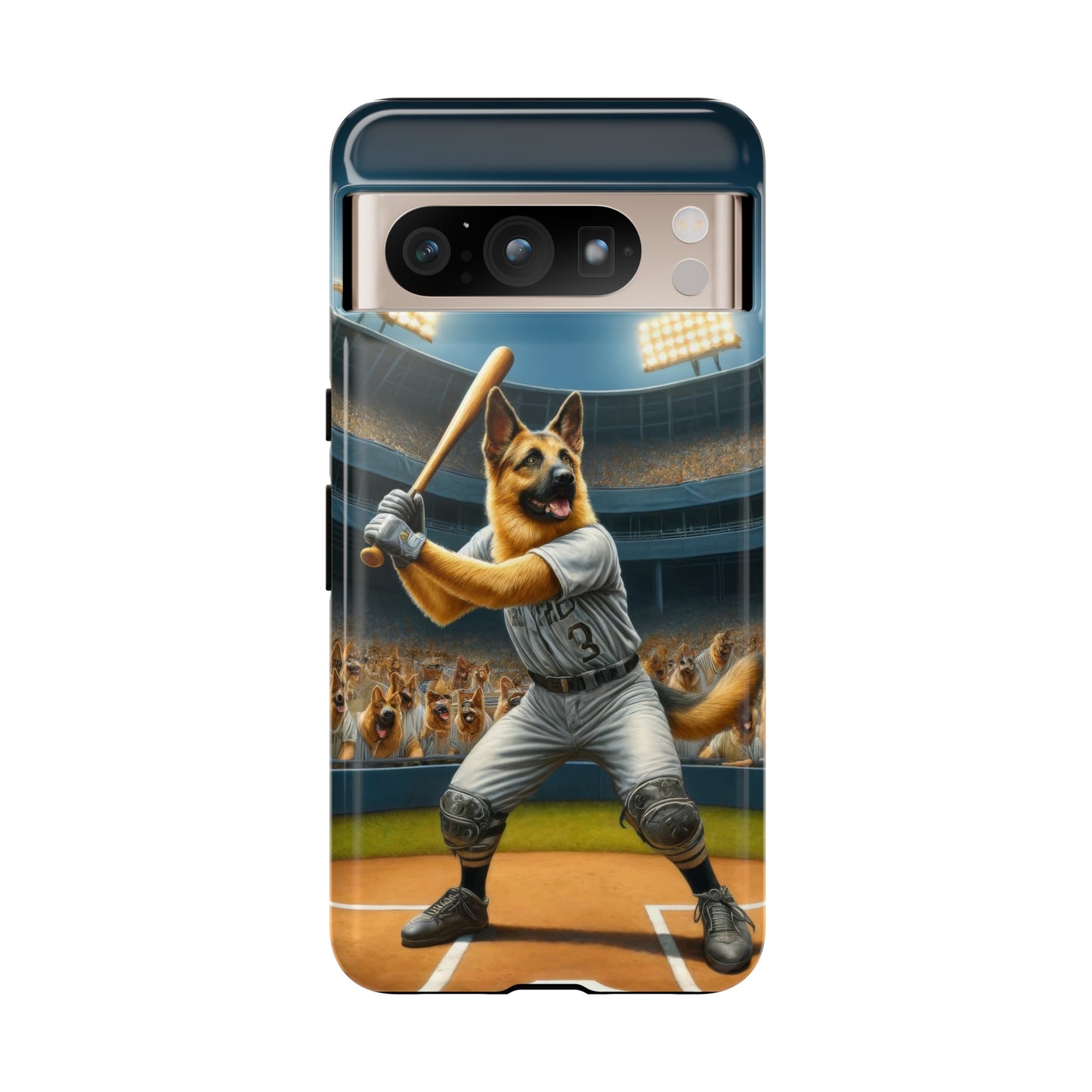 German Shepherd Playing Baseball Tough Phone Case