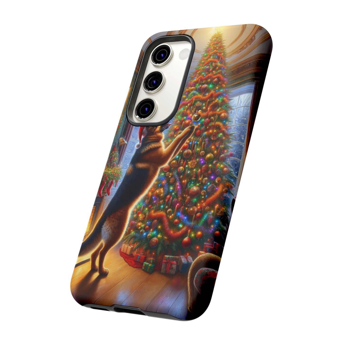 German Shepherd Christmas Tree Phone Case