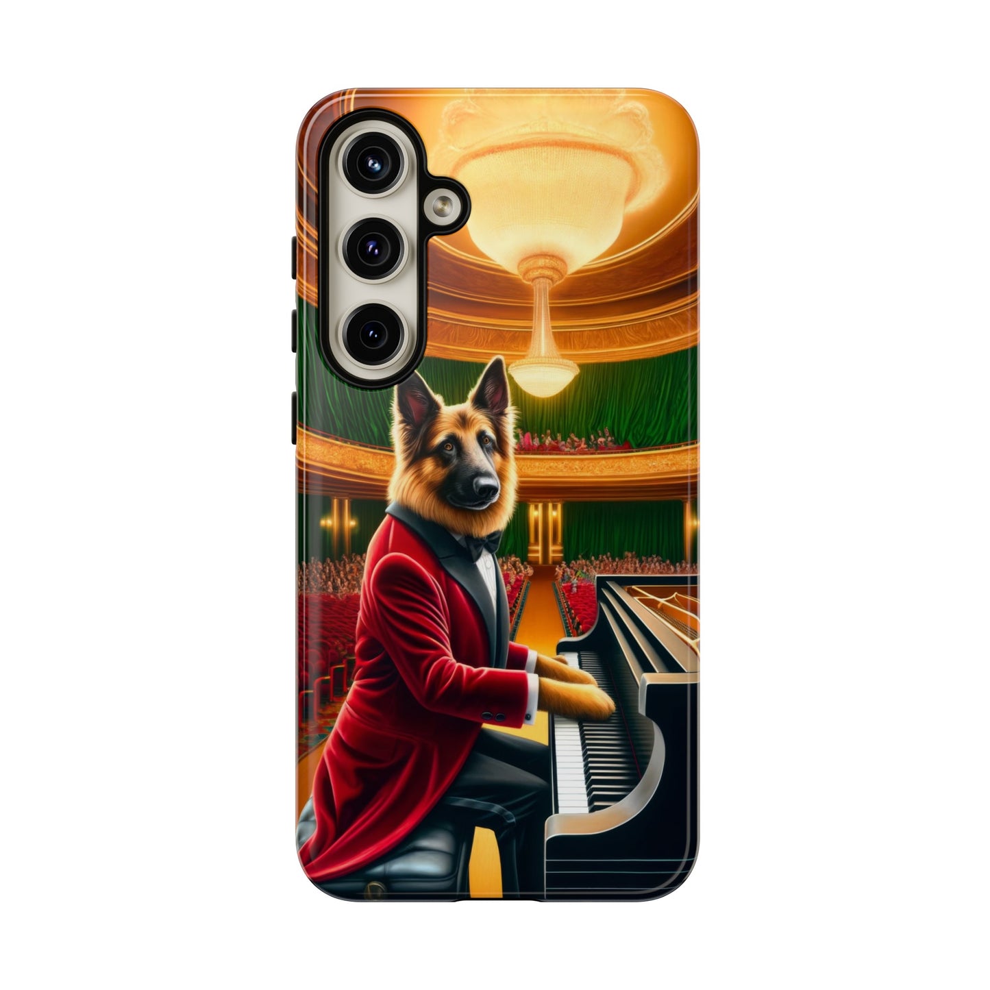 German Shepherd Playing the Piano Phone Case