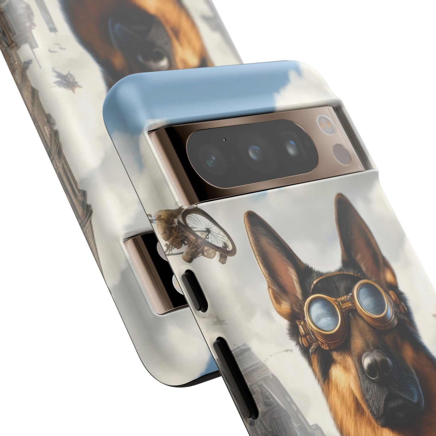 Realism and steampunk German Shepherd Phone Case