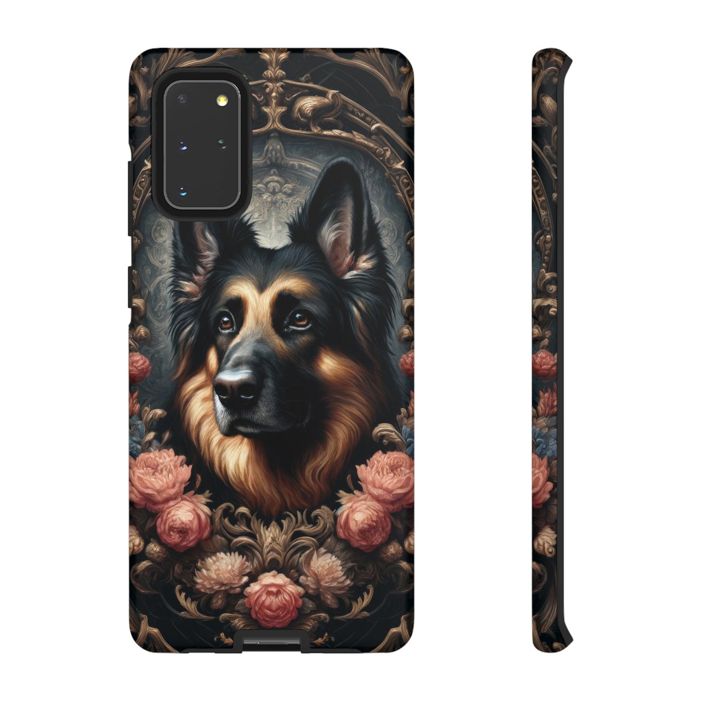 Gothic, high angle German Shepherd Phone Case