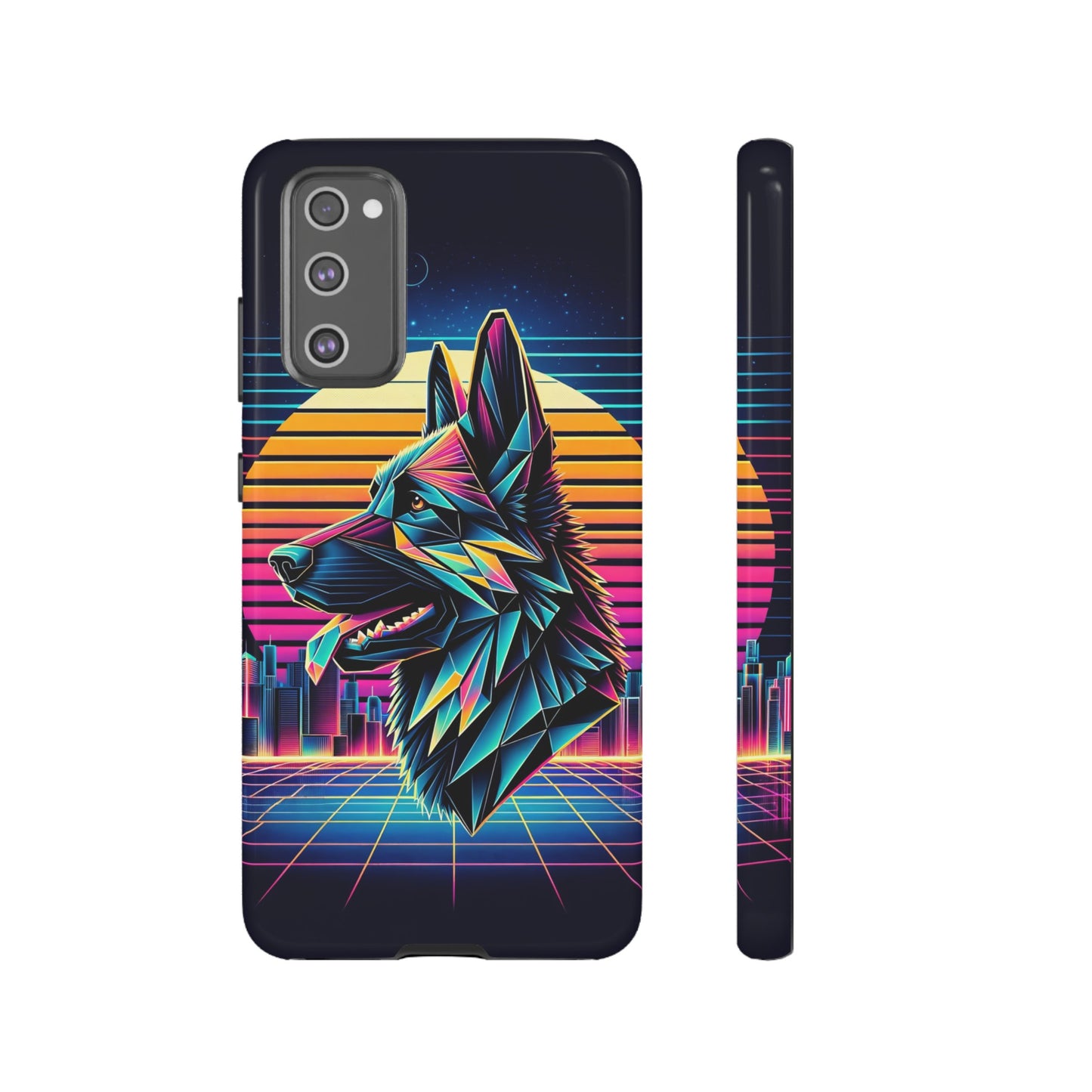 Origami and polyart German Shepherd Phone Case