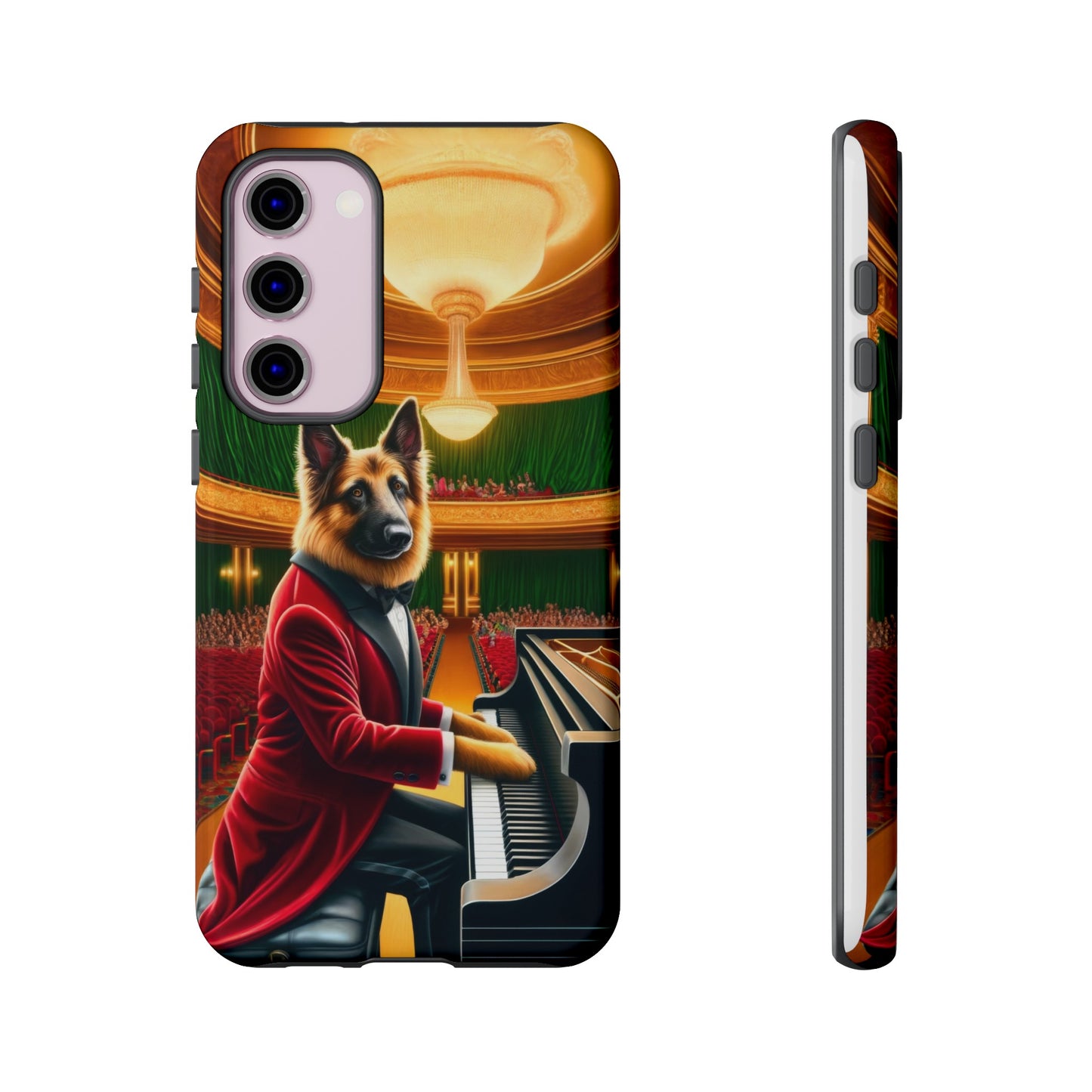 German Shepherd Playing the Piano Phone Case