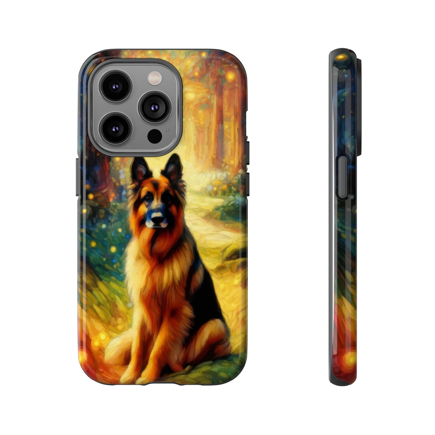 Neo-impressionism and fairy tale German Shepherd Phone Case