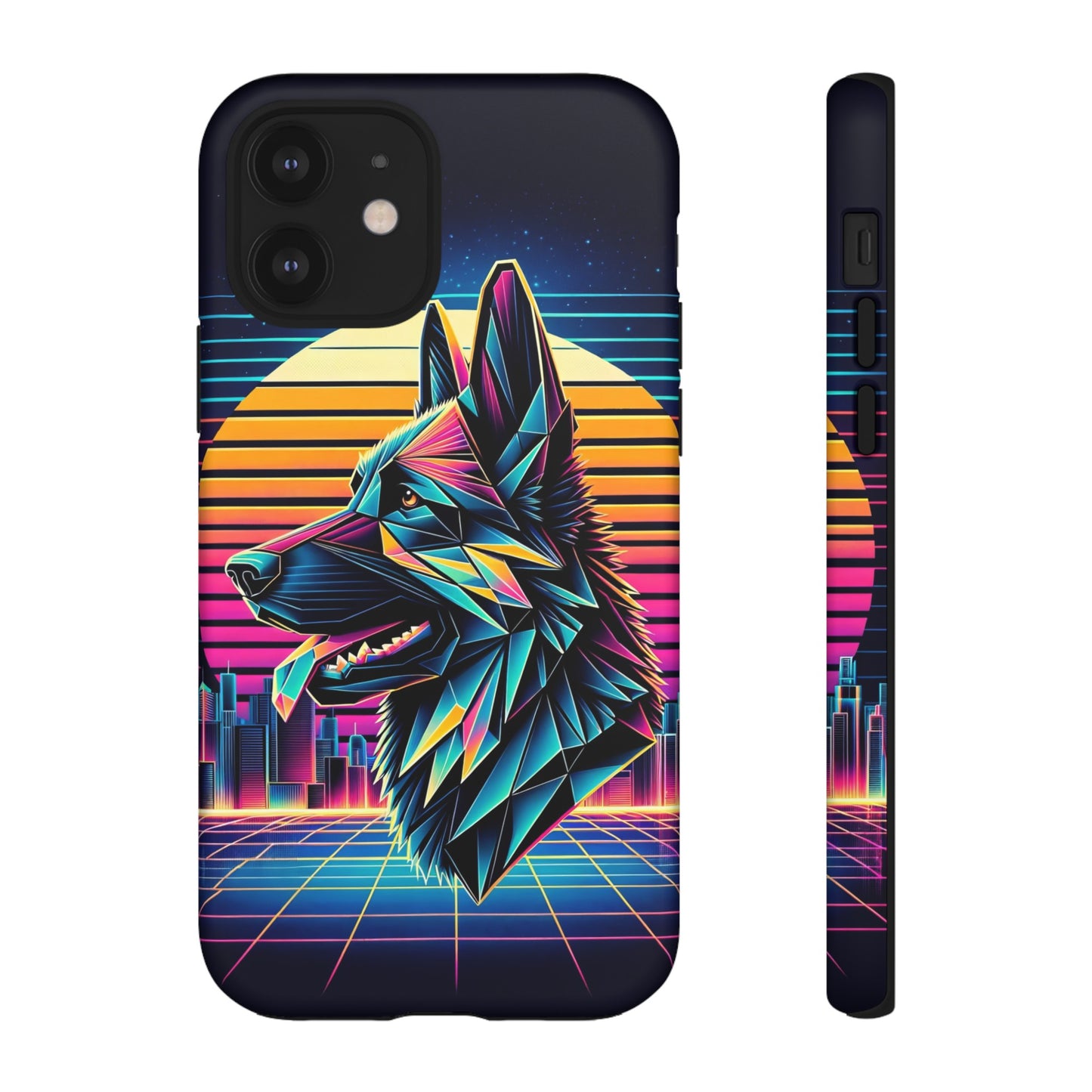 Origami and polyart German Shepherd Phone Case