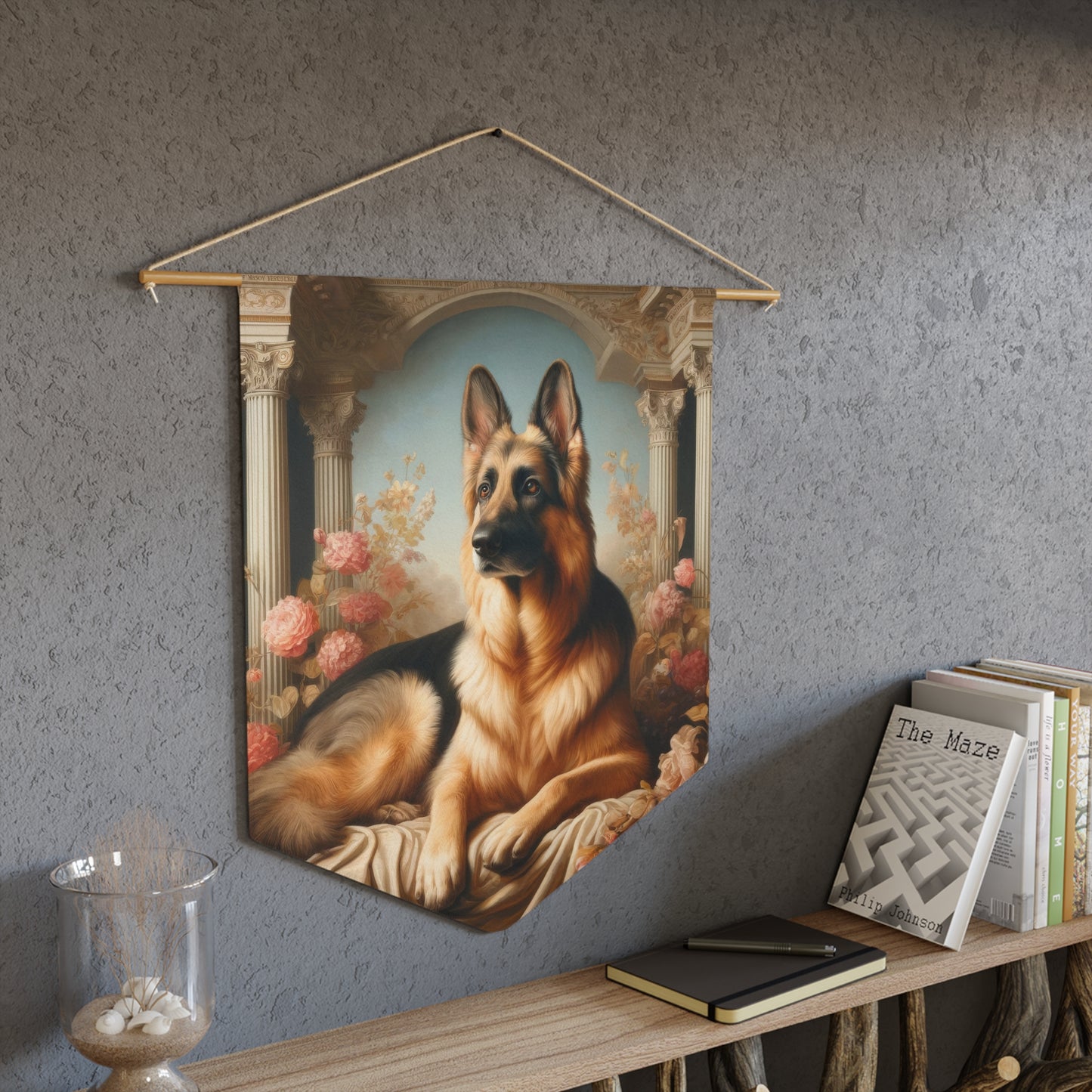 Neo-classical German Shepherd Pennant