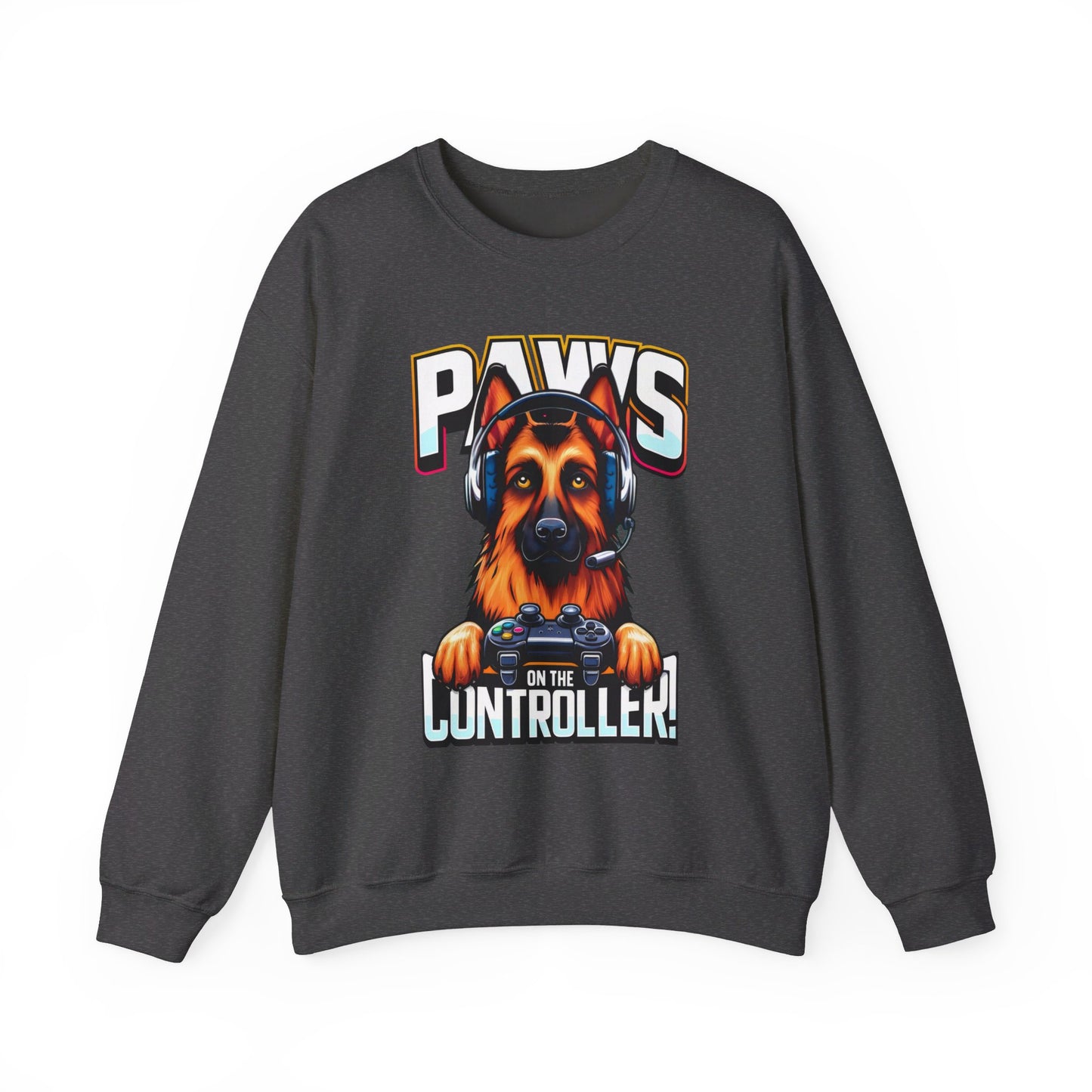 Paws on the Controller Sweatshirt (10 colors) (German Shepherd)