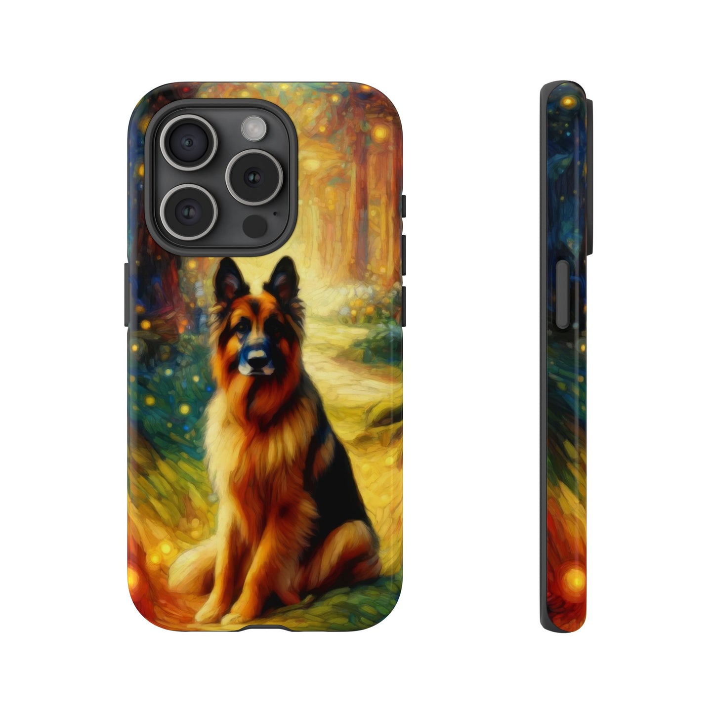 Neo-impressionism and fairy tale German Shepherd Phone Case