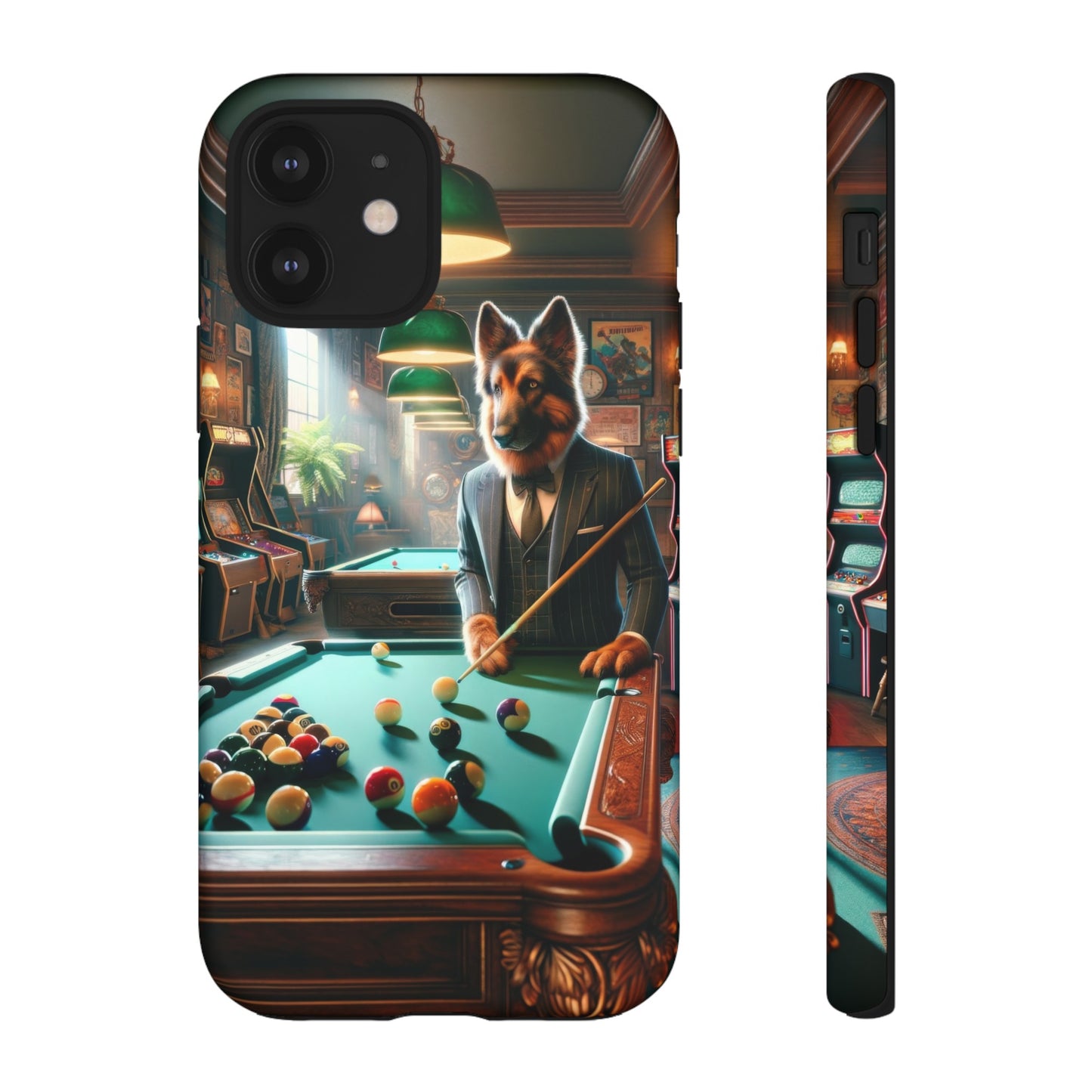 German Shepherd Playing Pool Phone Case