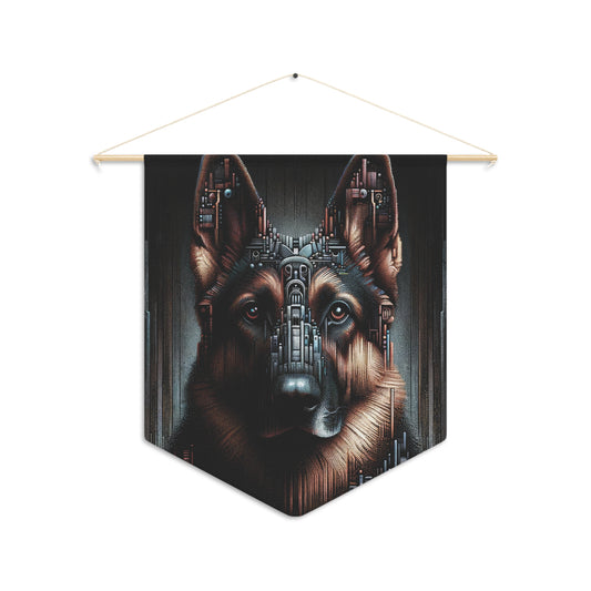 Futuristic German Shepherd Pennant