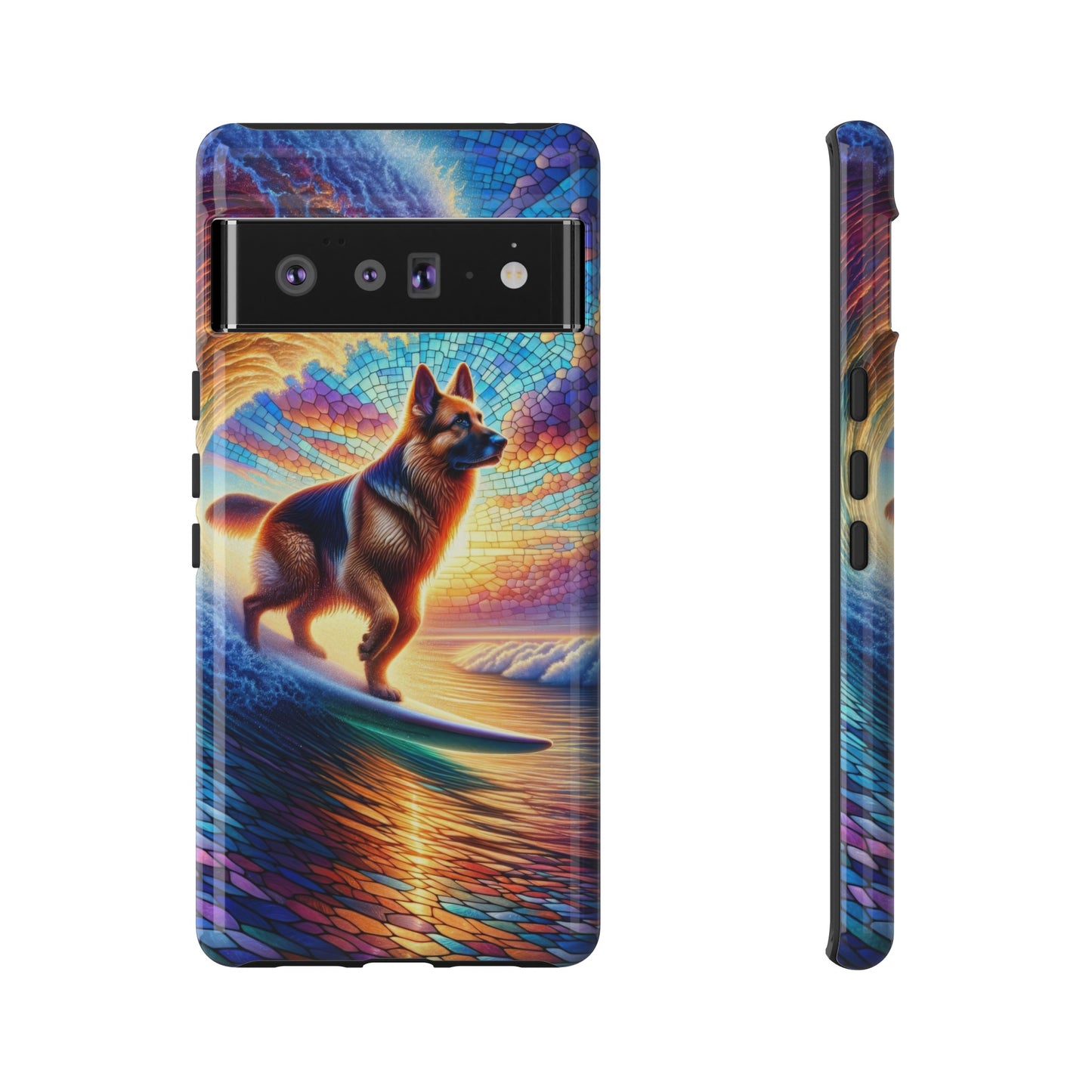 German Shepherd Surfing Phone Case